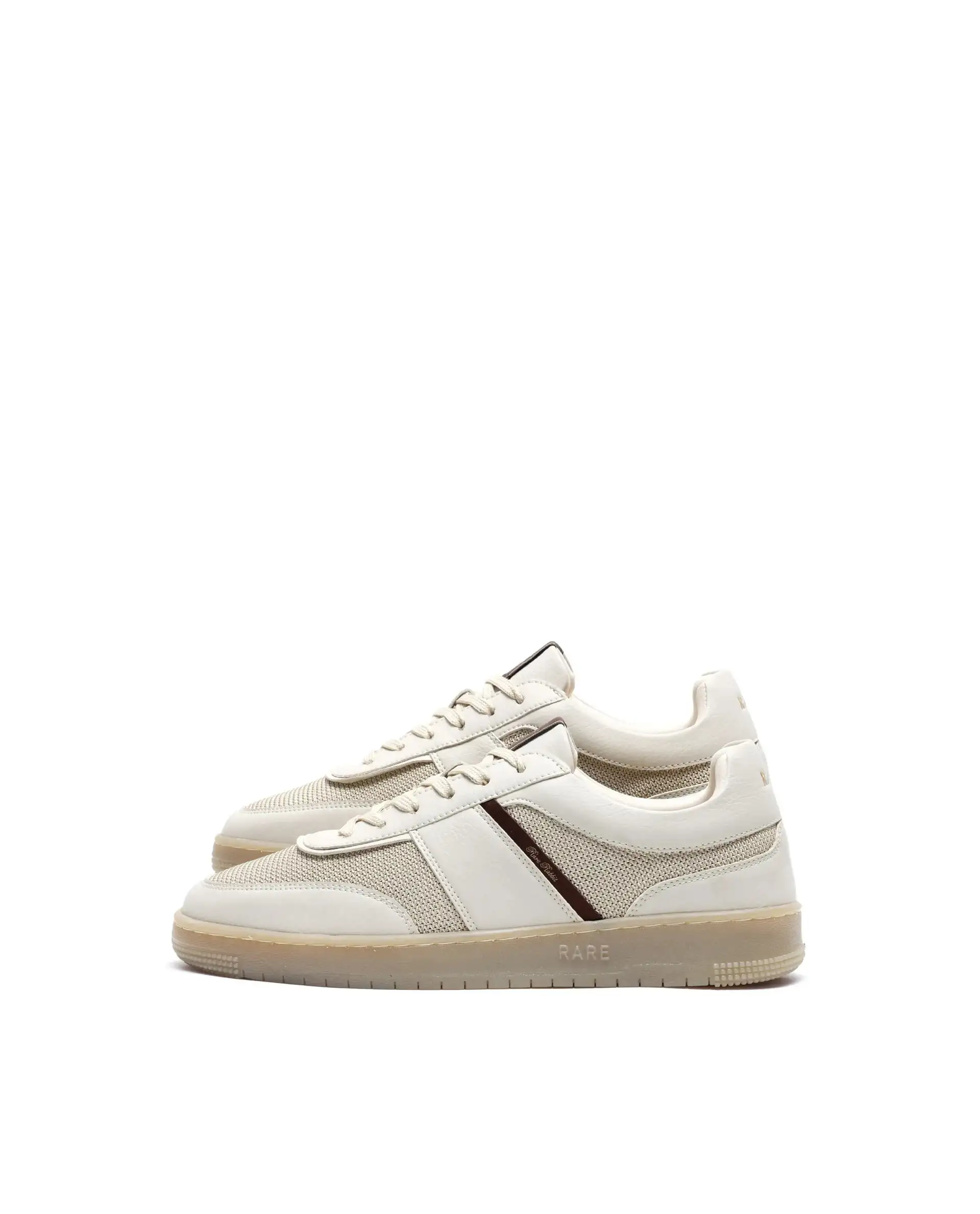 Rare Rabbit Men's Rubo Beige Micro Leather Sneaker - Image 2