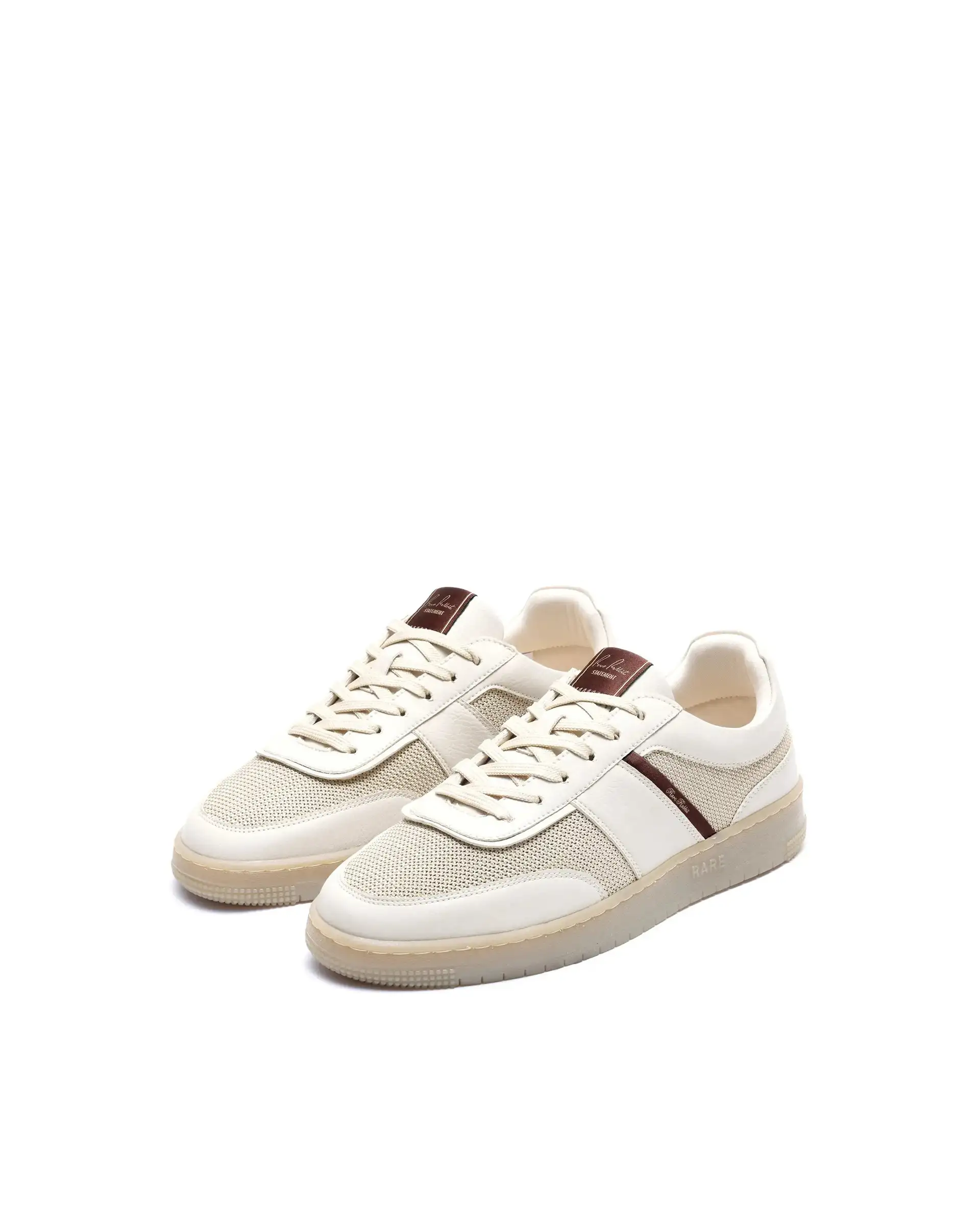 Rare Rabbit Men's Rubo Beige Micro Leather Sneaker - Image 3