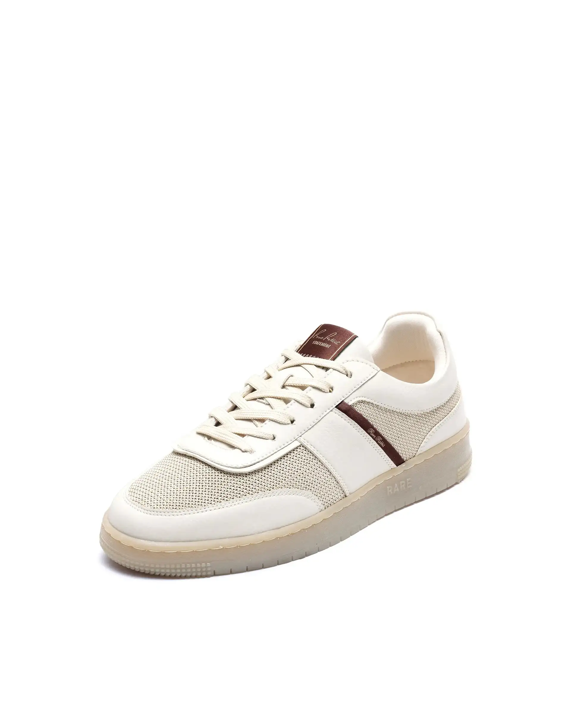 Rare Rabbit Men's Rubo Beige Micro Leather Sneaker - Image 4