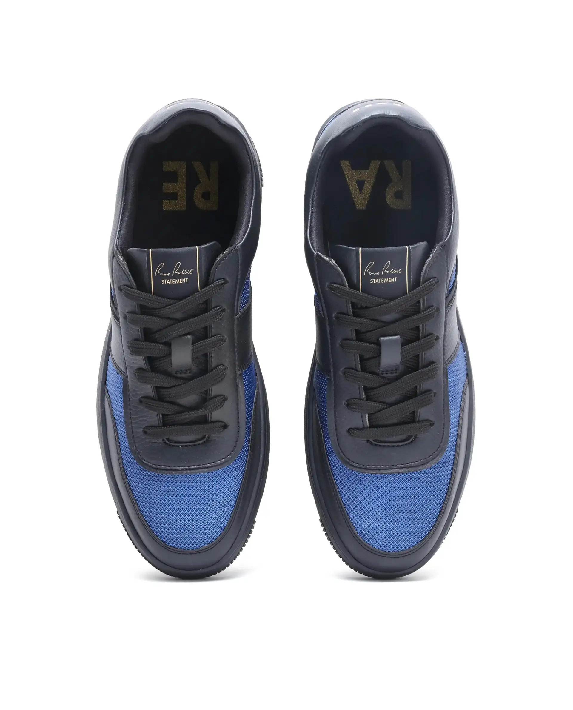 Rare Rabbit Men's Rubo Blue Micro Leather Sneaker - Image 5