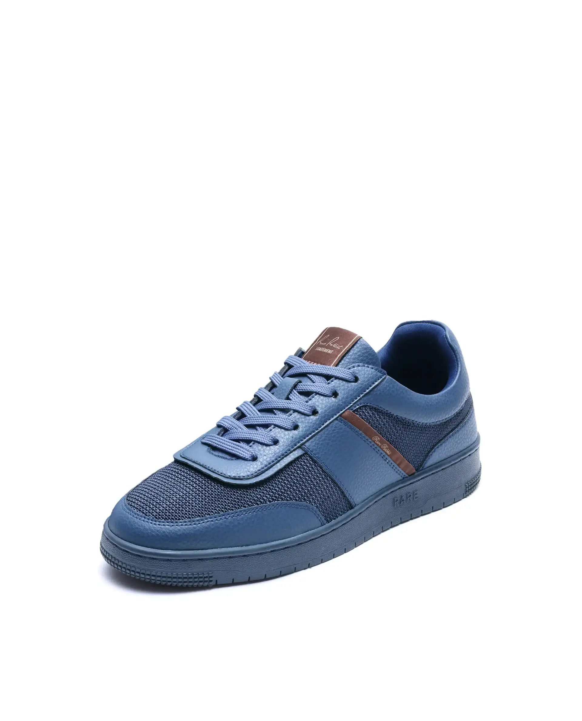 Rare Rabbit Men's Rubo Navy Micro Leather Sneaker - Image 2