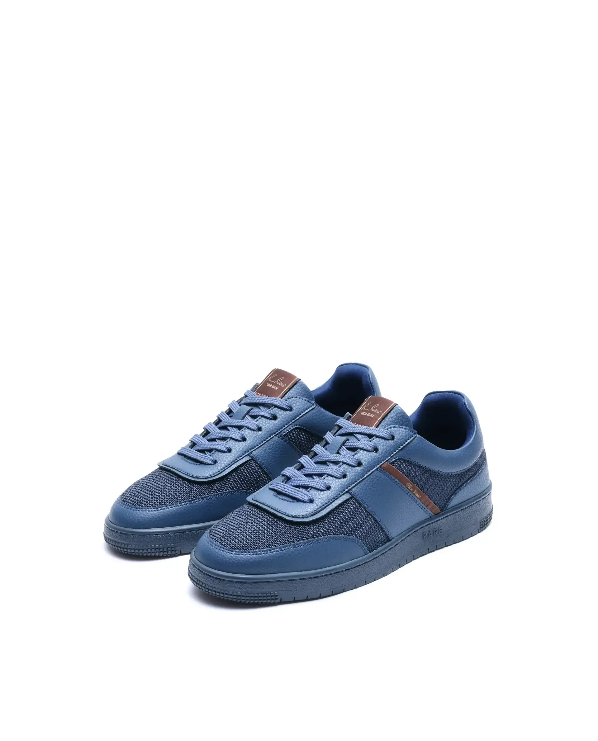 Rare Rabbit Men's Rubo Navy Micro Leather Sneaker - Image 3