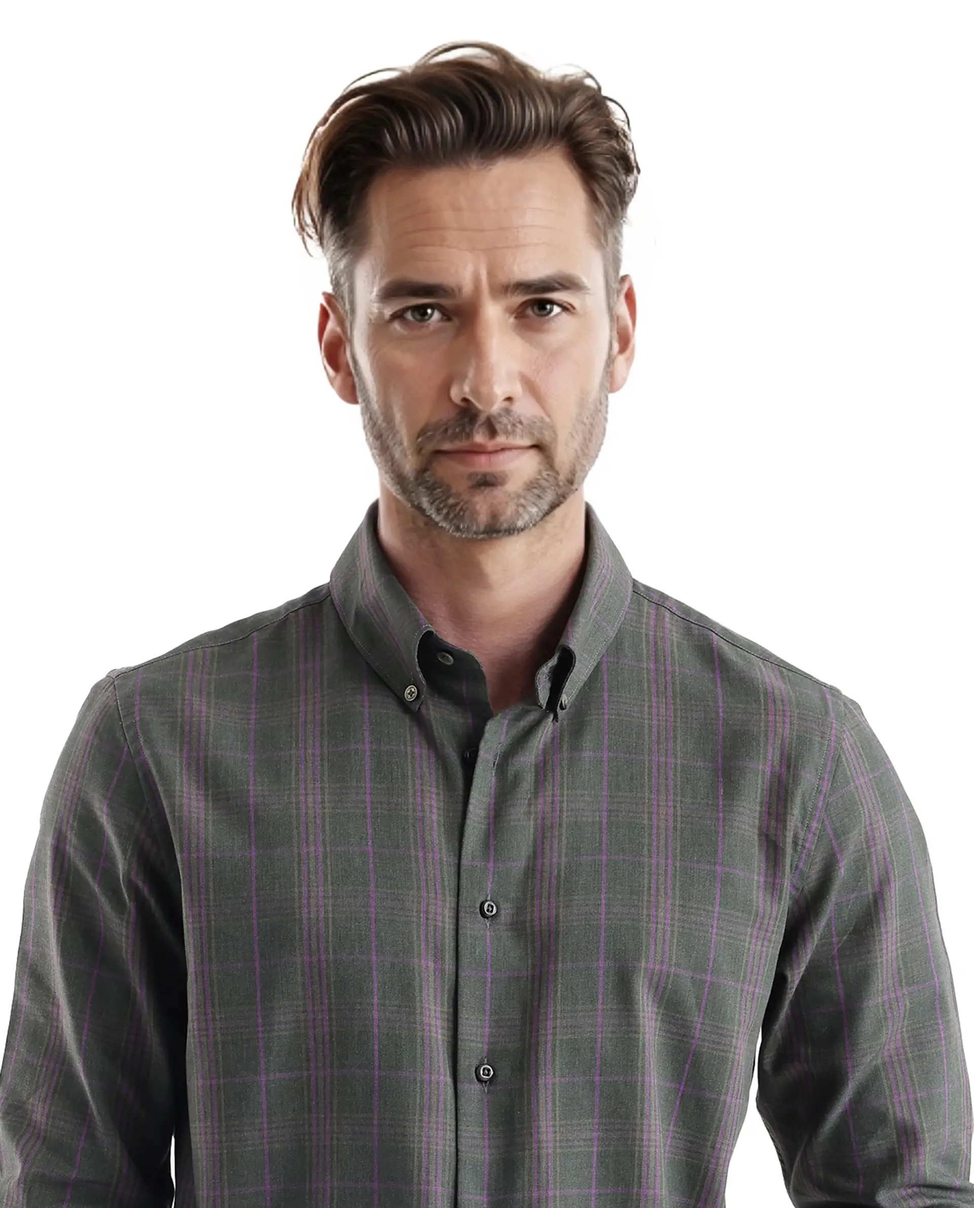 Rare Rabbit Men's Rudo Dark Green Cotton Checked Print Regular Fit Full Sleeve Collared Shirt - Image 9