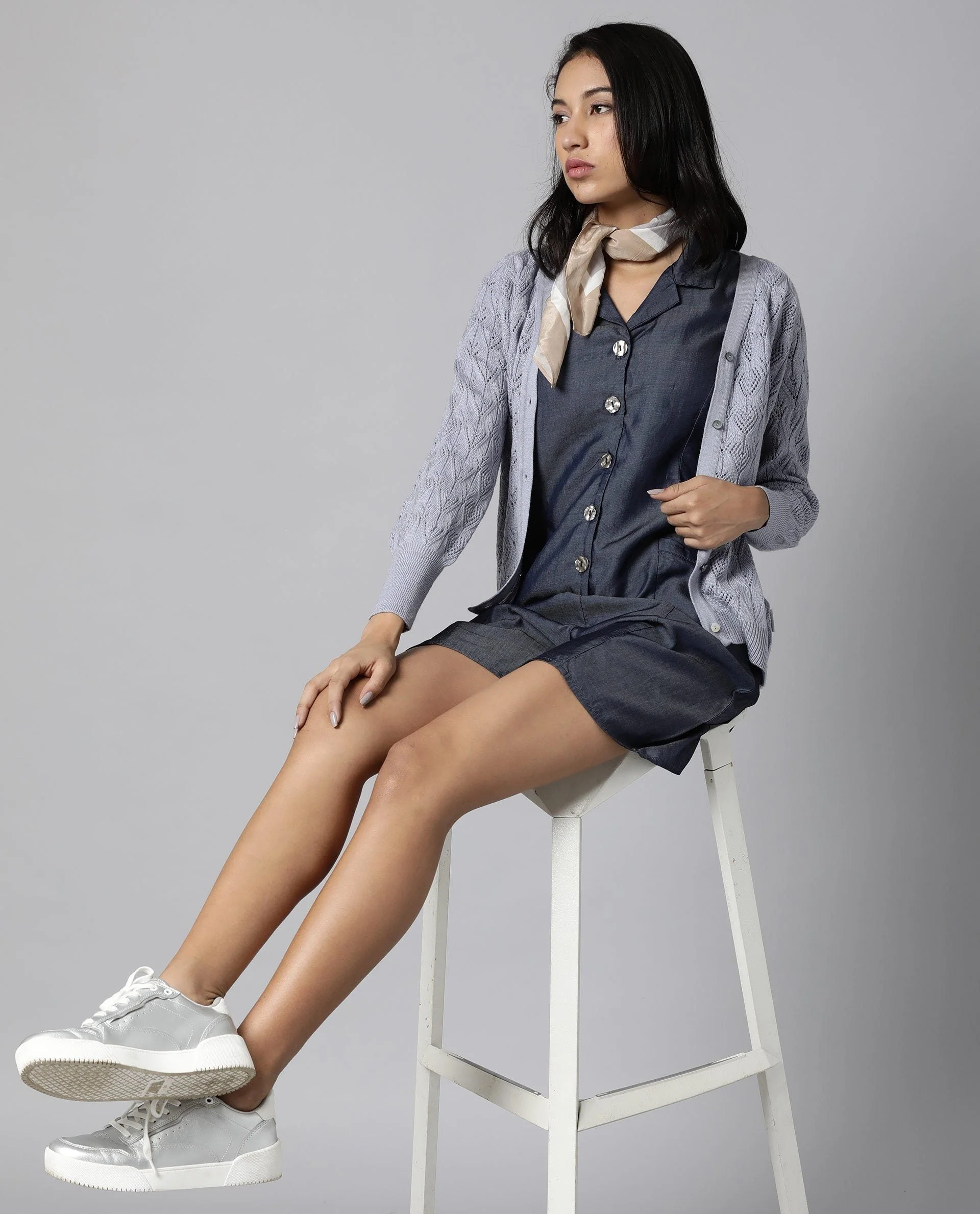 Rareism Women Runner Blue Jumpsuit Short Sleeves Solid - Image 2