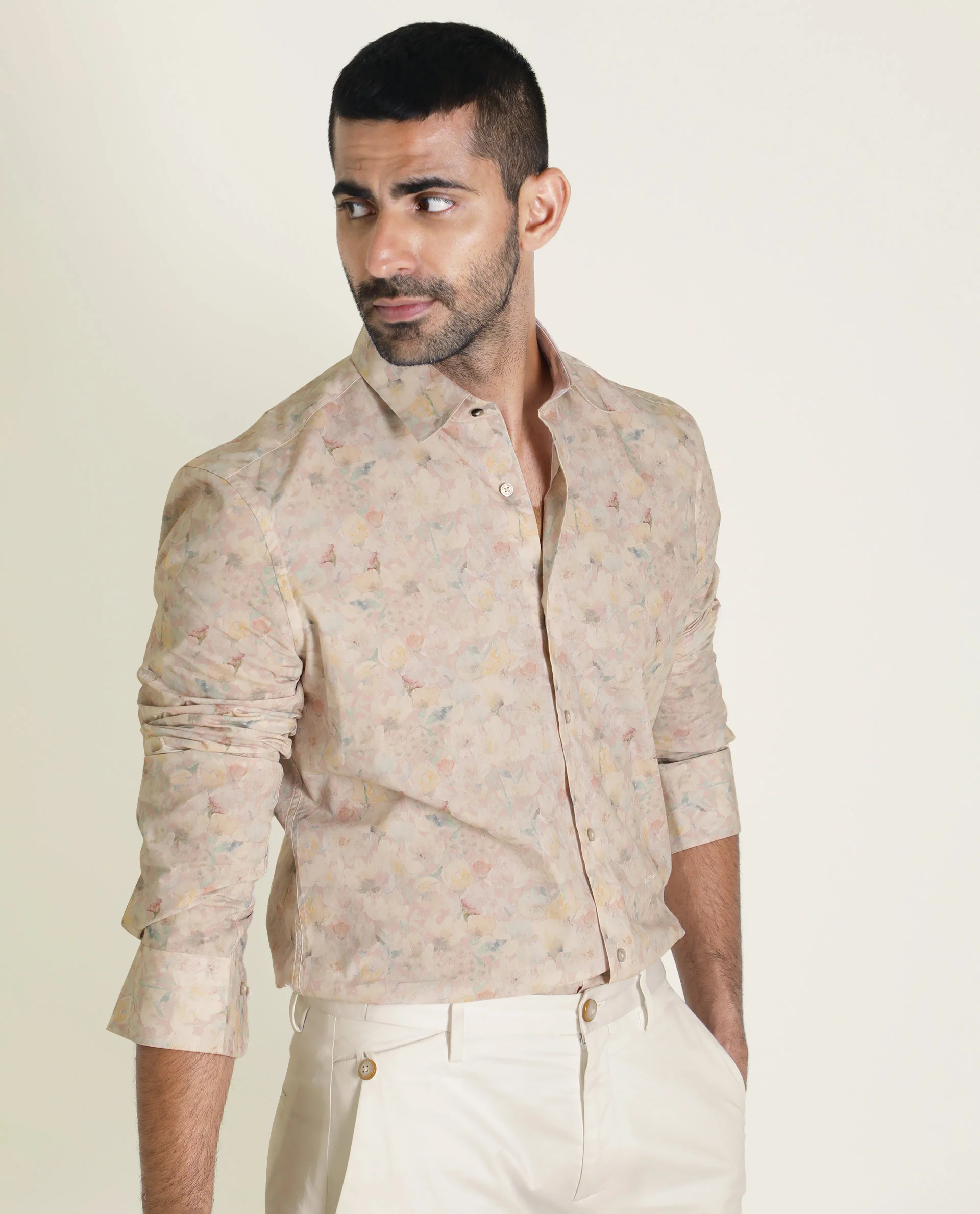 Rare Rabbit Men's Rush Pink Cotton Floral Print Regular Fit Full Sleeve Collared Shirt - Image 8