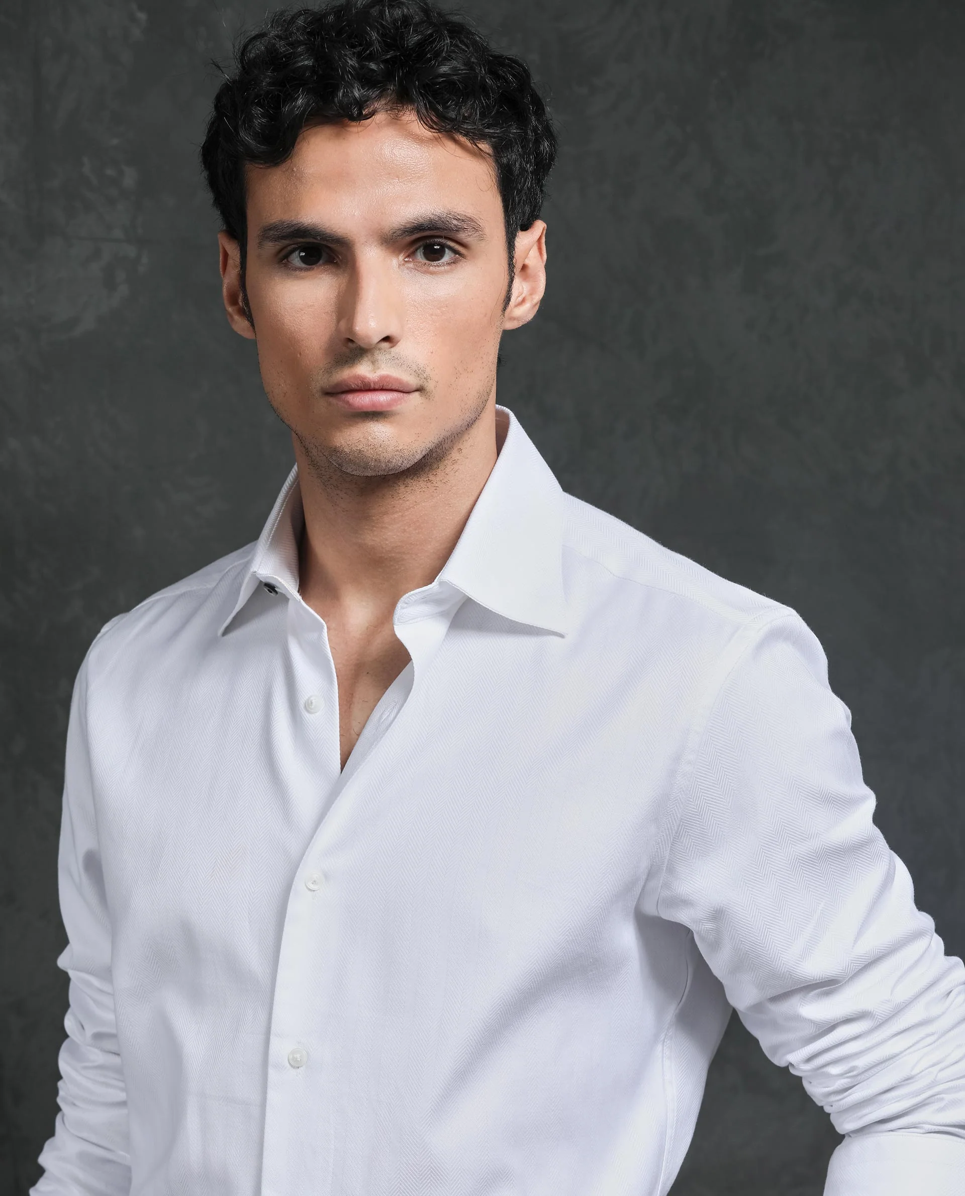 Rare Rabbit Men's Ruther White Cotton Plain Regular Fit Full Sleeve Collared Shirt - Image 6