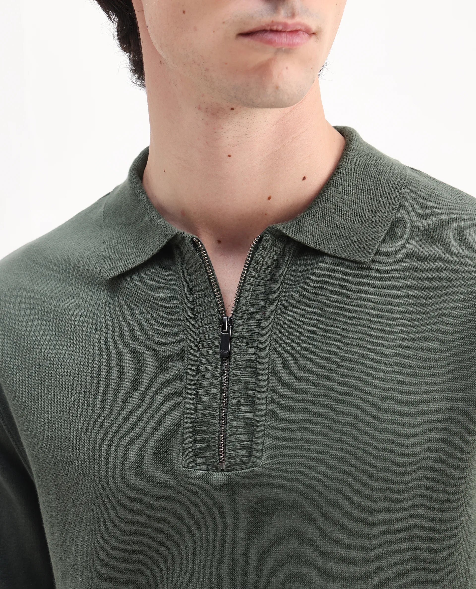 Rare Rabbit Men's Ryd Pastel Cotton Plain Regular Fit Half Sleeve Polo - Image 3