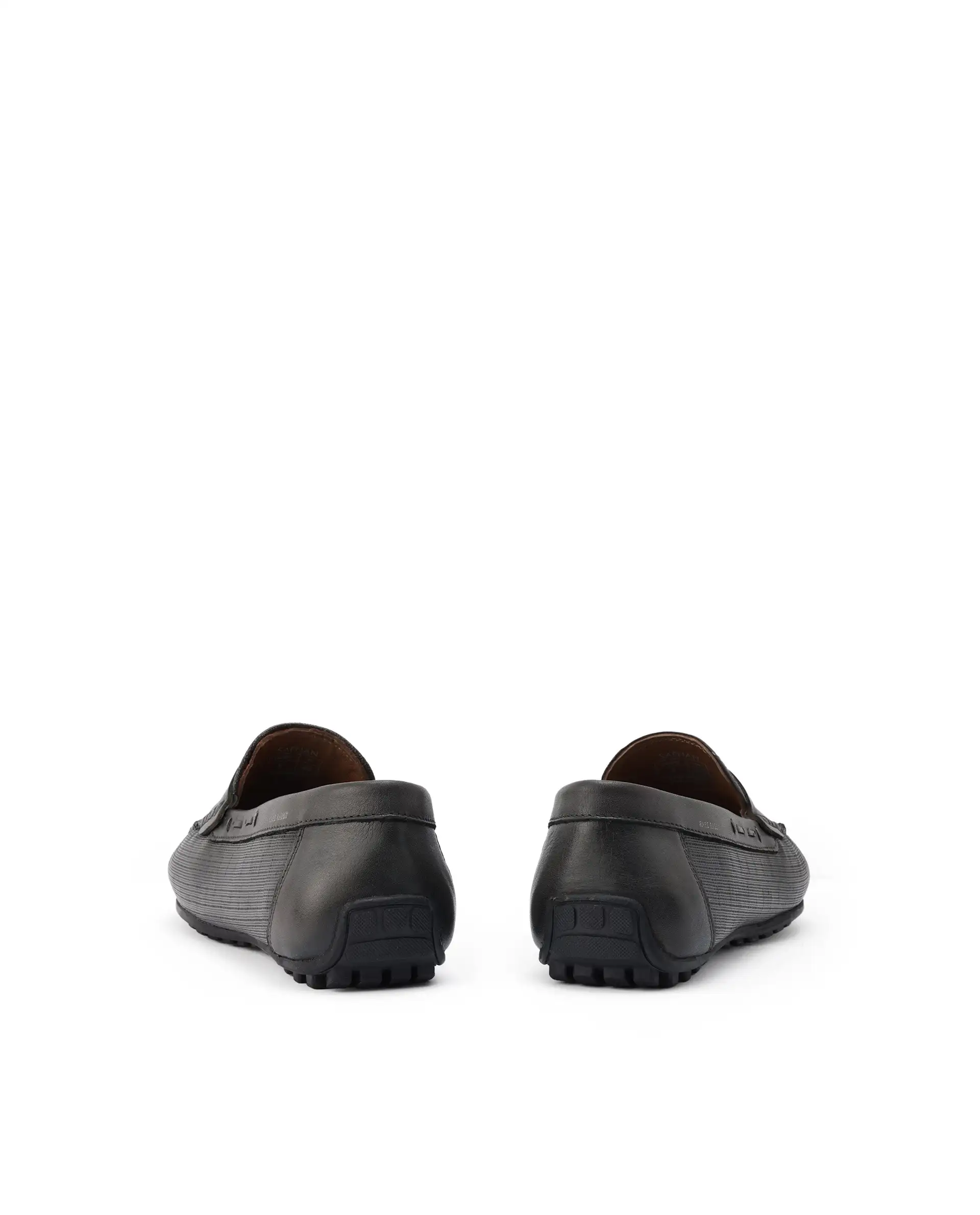 Rare Rabbit Men's Saffian Dark Olive Slip-On Textured Genuine Leather Driver Moccasin - Image 6