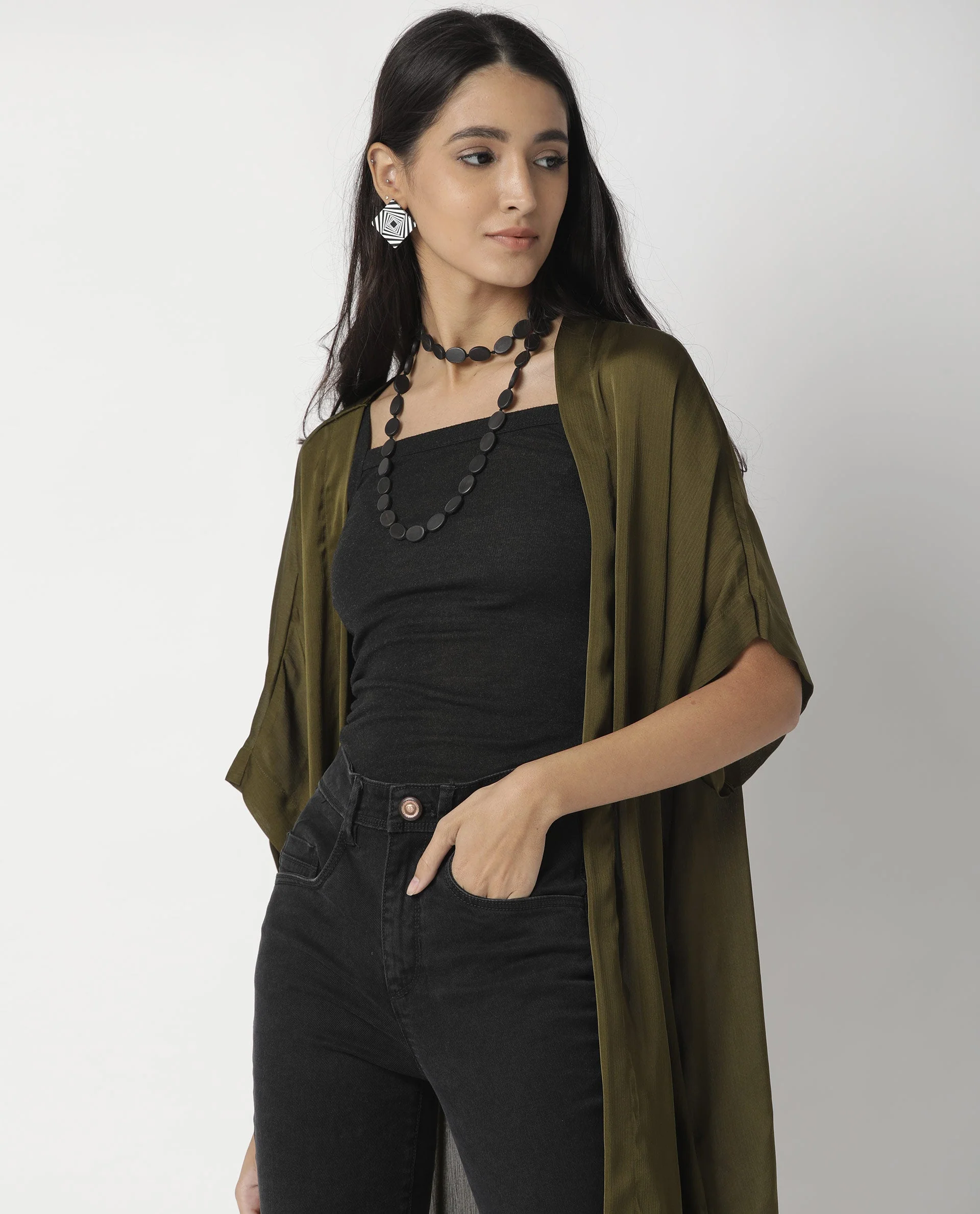 Rareism Women's Saga Green Outer Wear - Image 8