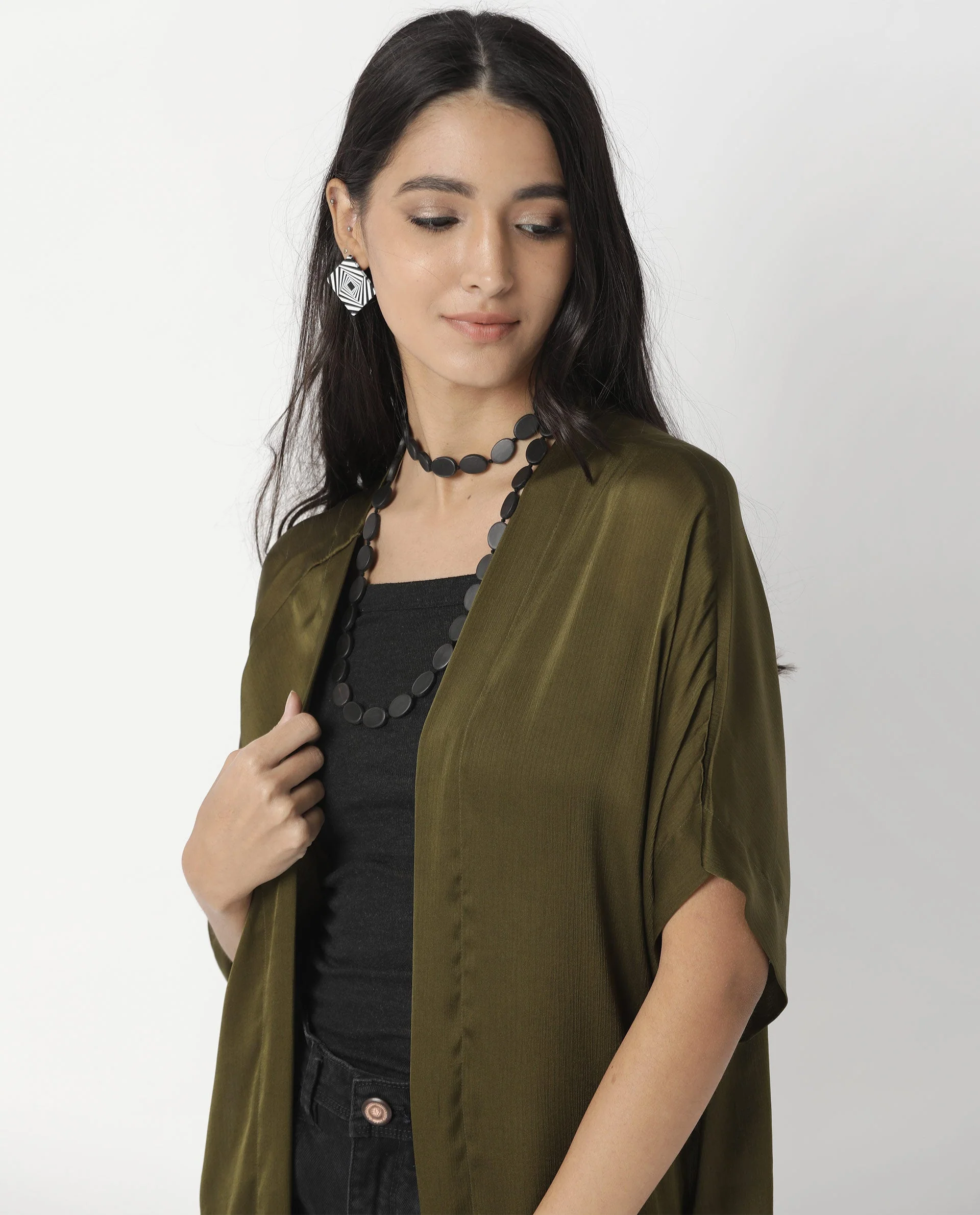 Rareism Women's Saga Green Outer Wear - Image 9
