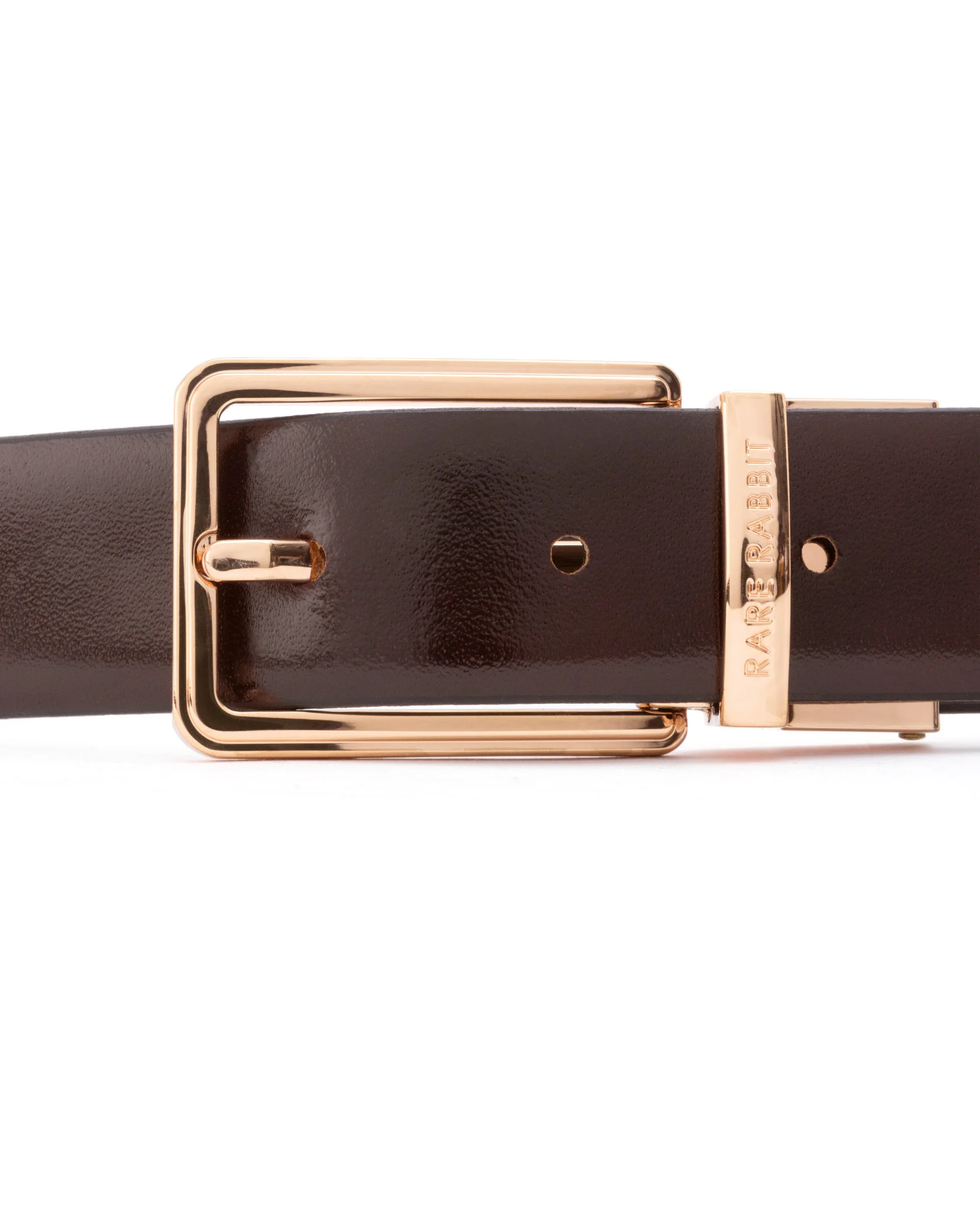 Rare Rabbit Men's Saint Brown Belt Leather - Image 4