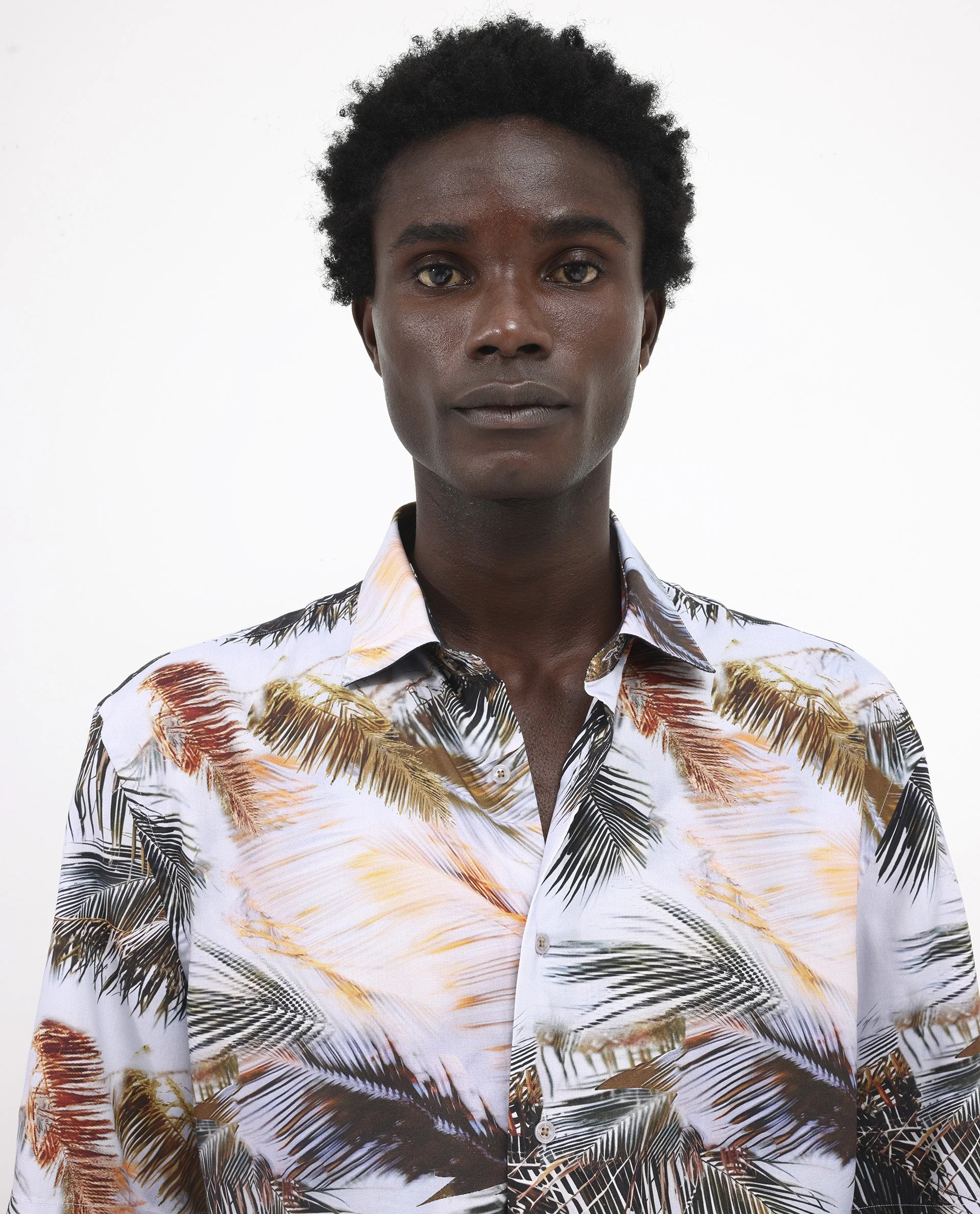 Rare Rabbit Men's Saiph Pastel Purple Viscose Tropical Print Boxy Fit Half Sleeve Collared Shirt - Image 4