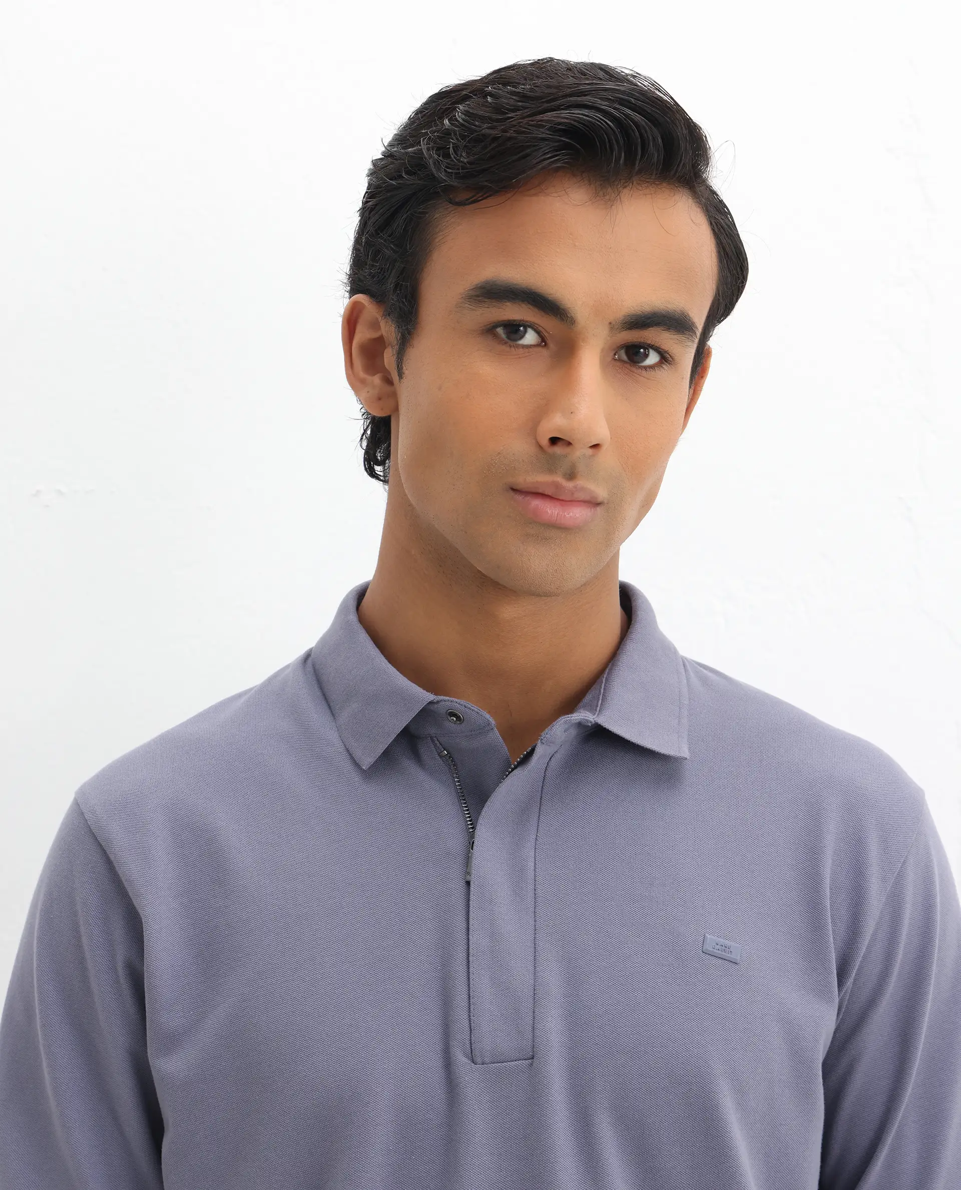 Rare Rabbit Men's Salis-2 Dusky Purple Cotton Plain Regular Fit Half Sleeve Polo - Image 7