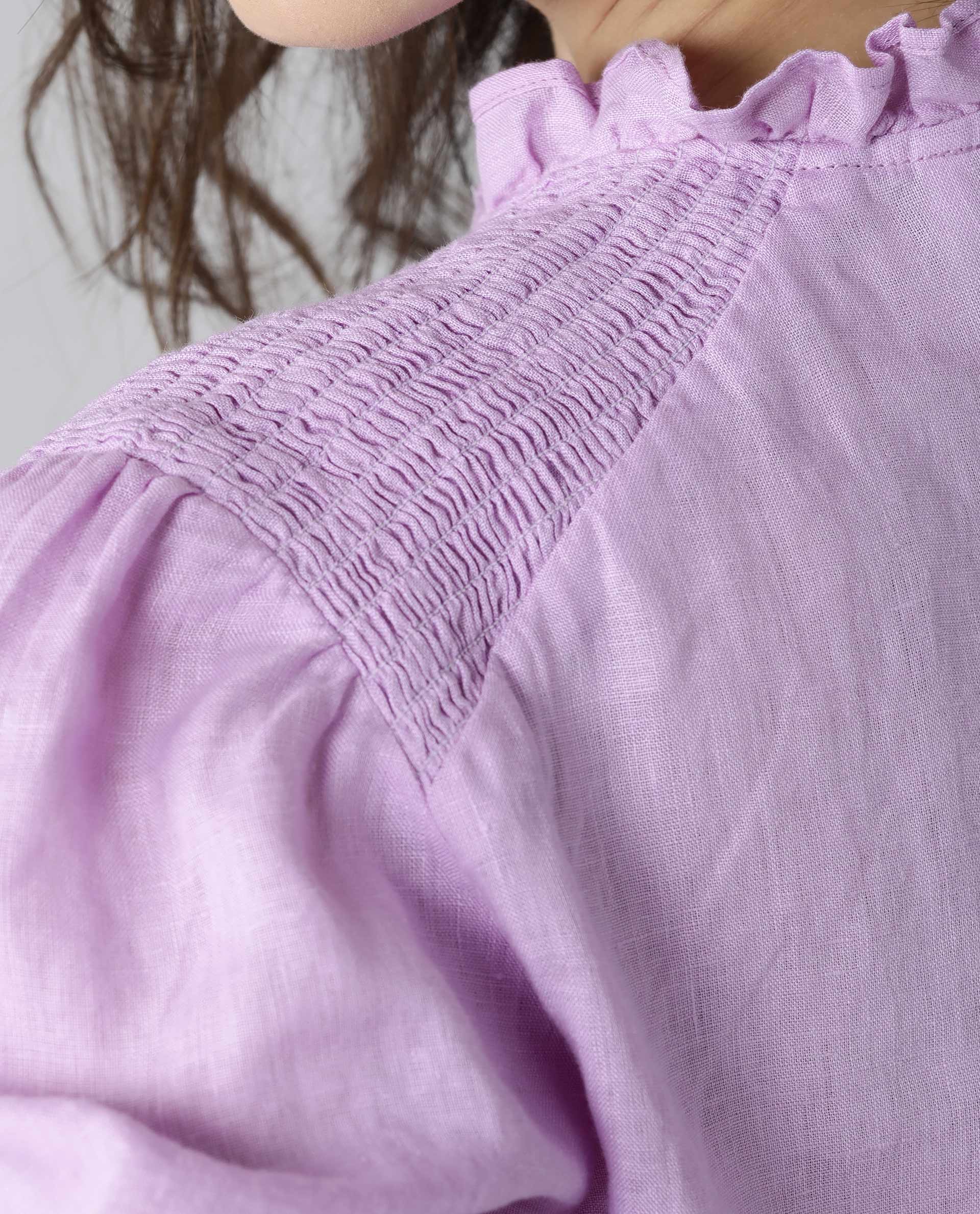 Rareism Women Salsa Purple Top Short Sleeves Solid - Image 2
