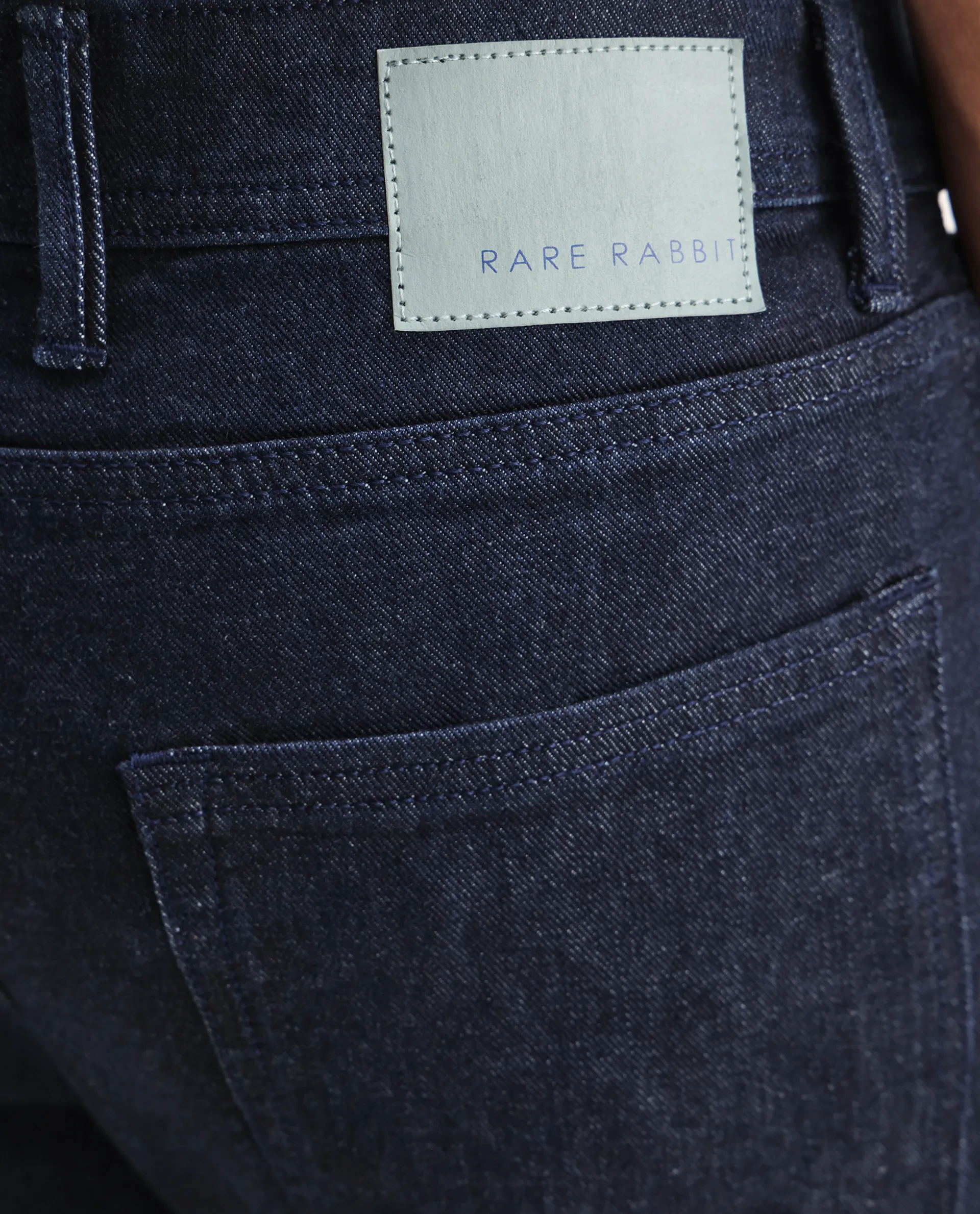 Rare Rabbit Men's Sam Dark Blue Cotton Plain Kurt Carrot Fit Jeans - Image 5