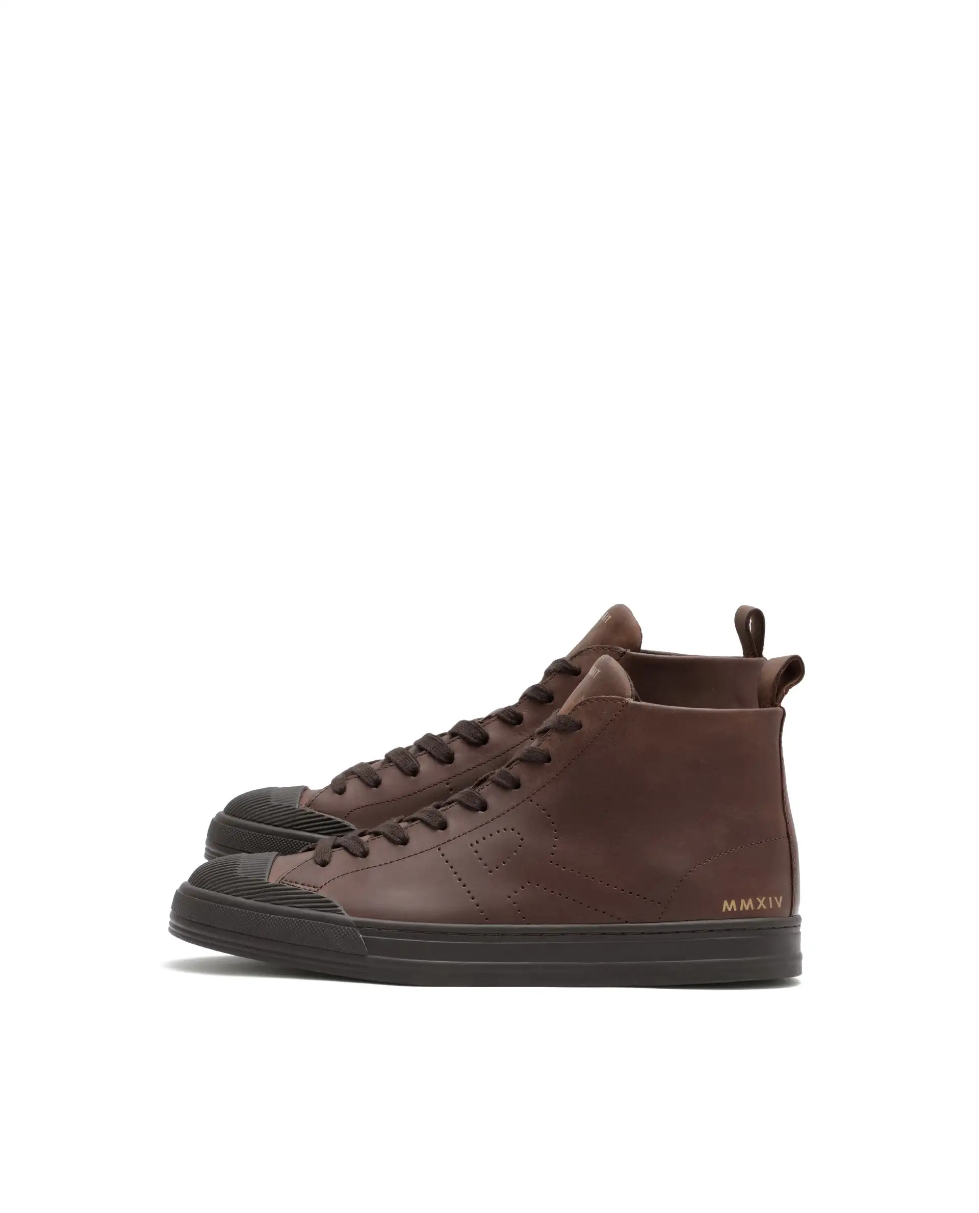 Rare Rabbit Men's Sauroil Hi Pro Brown High Top Lace Up Premium Oil Pull-Up Leather Sneaker - Image 5