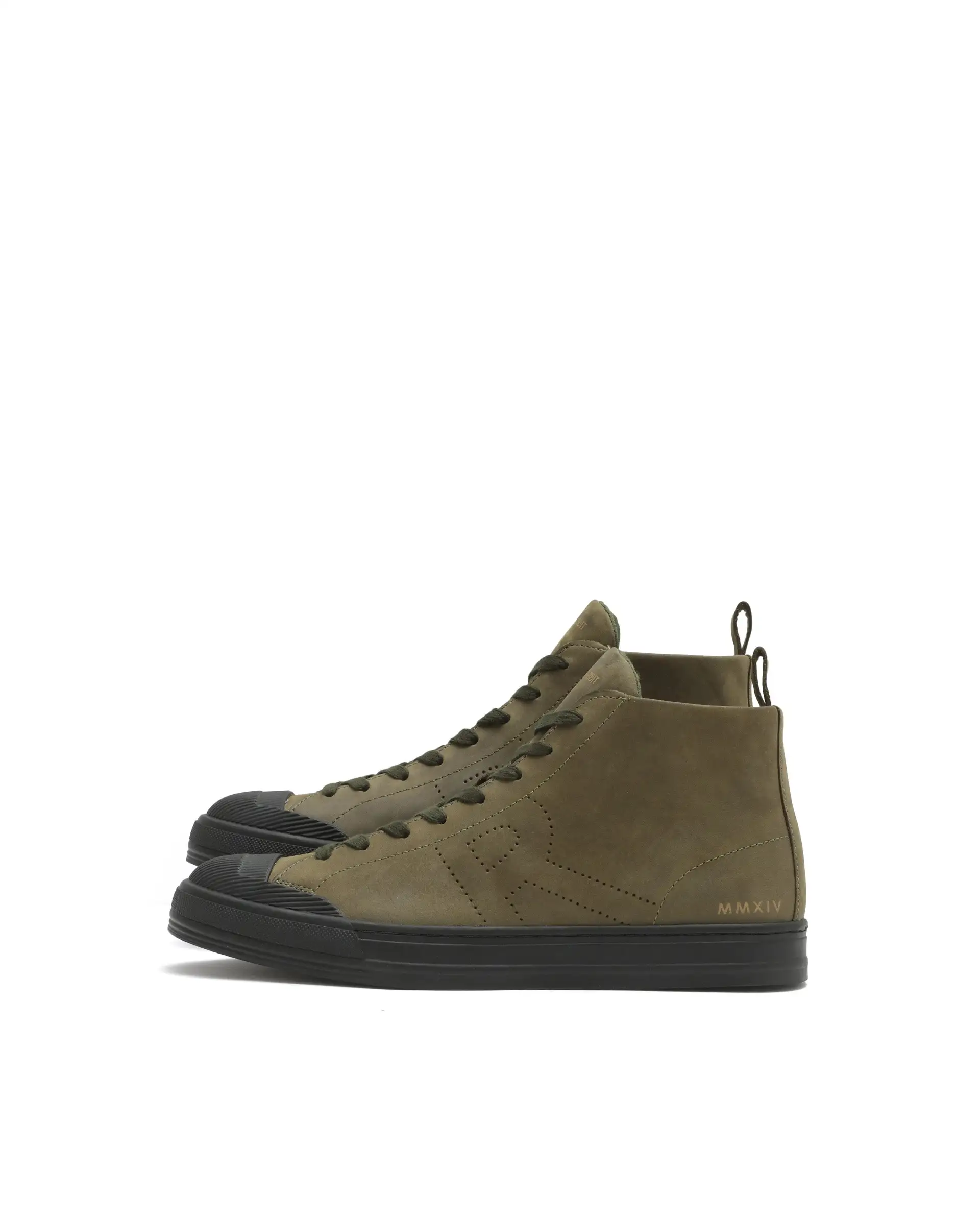 Rare Rabbit Men's Sauroil Hi Pro Military Green High-Top Lace Up Premium Oil Pull-Up Leather Sneaker - Image 5