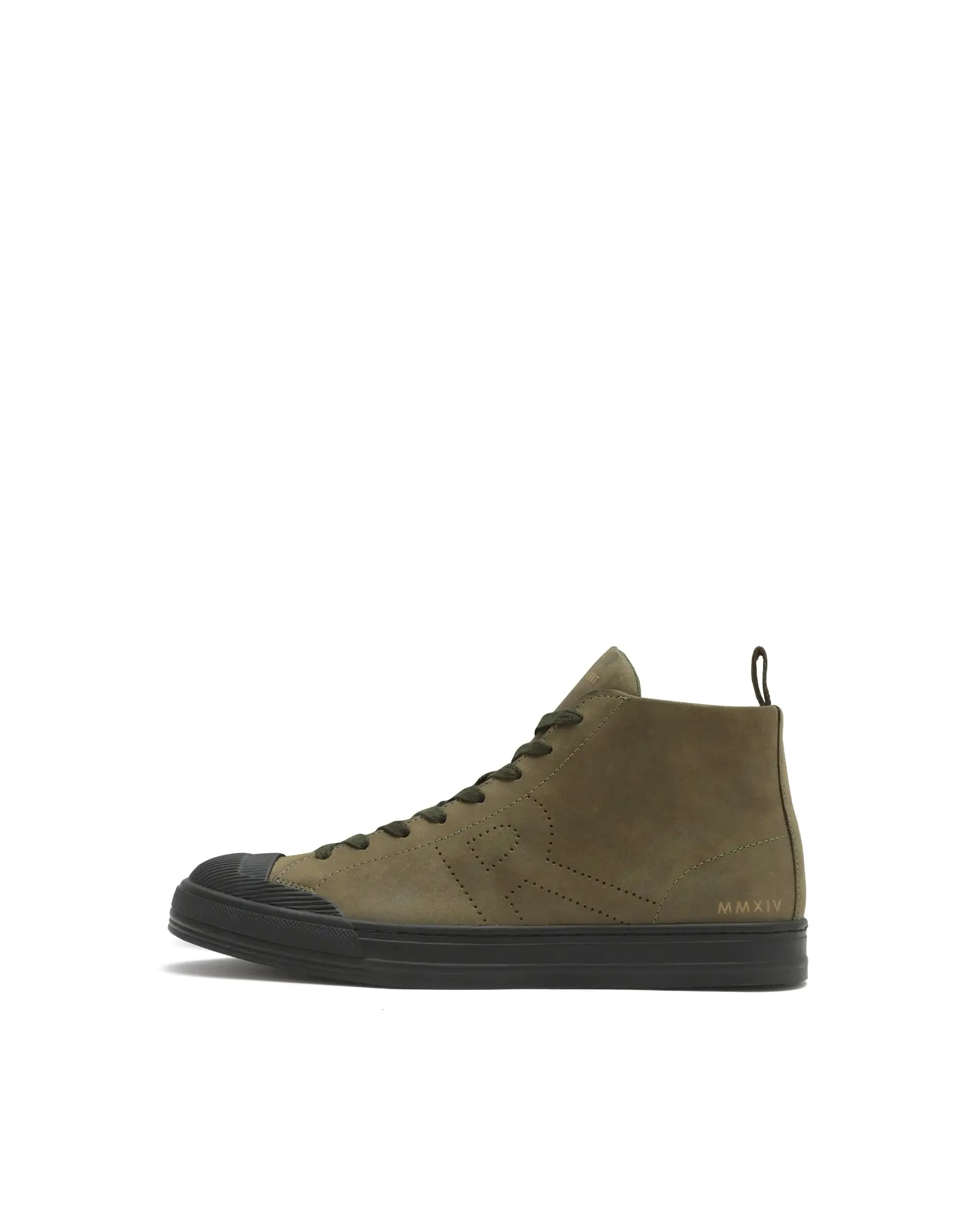 Rare Rabbit Men's Sauroil Hi Pro Military Green High-Top Lace Up Premium Oil Pull-Up Leather Sneaker - Image 8