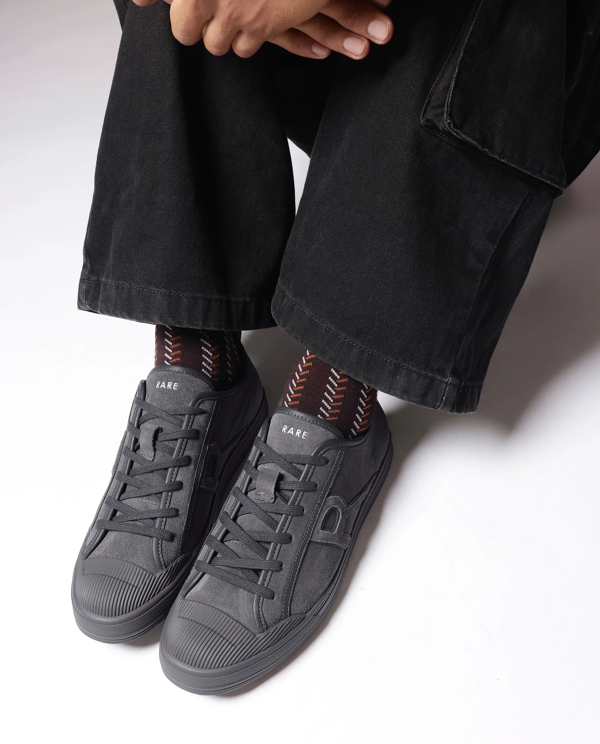 Rare Rabbit Men Sauron-2 Dark Grey Lace-Up Shoes - Image 2