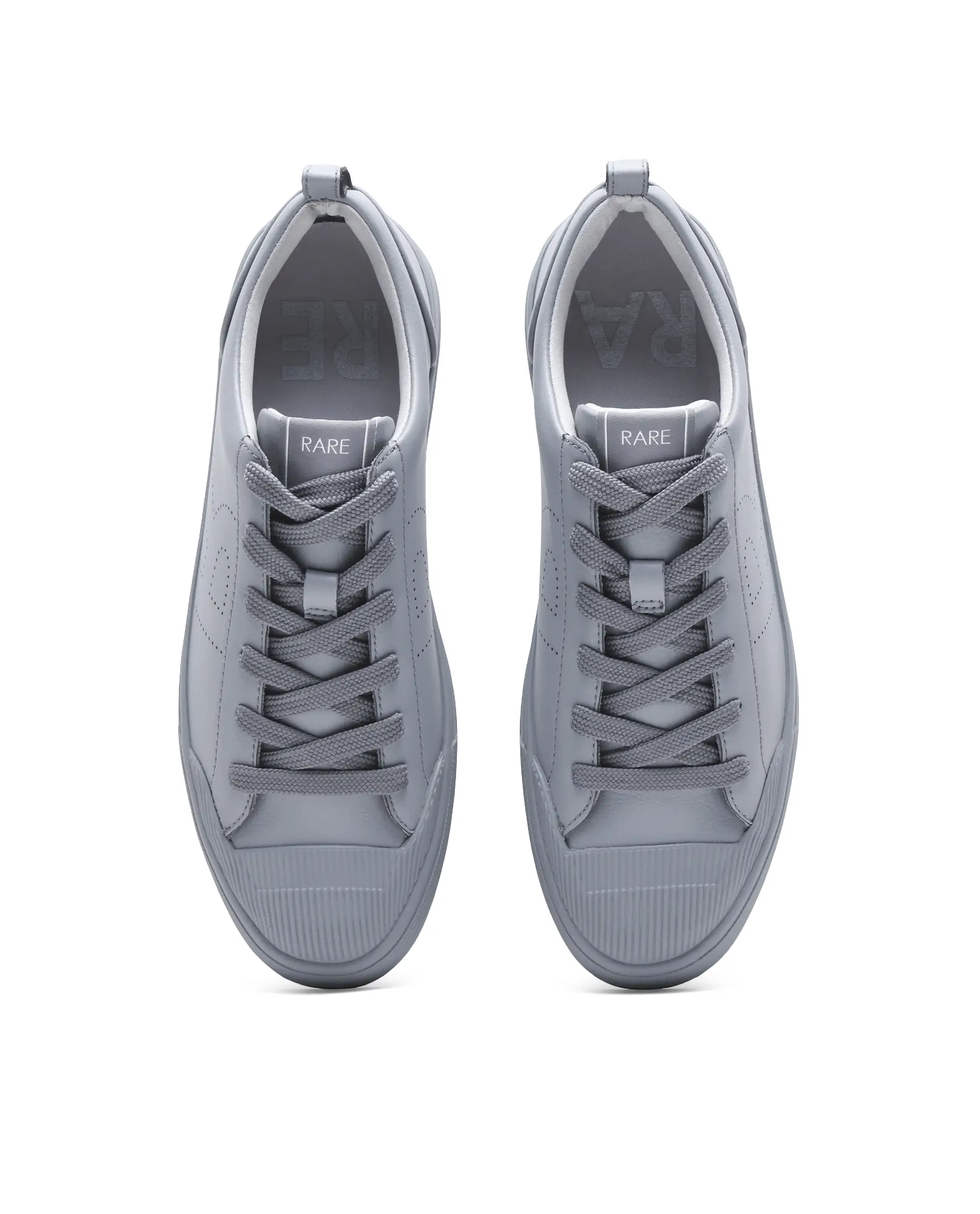Rare Rabbit Men's Sauron 25 Dark Grey Micro Leather Sneaker - Image 2