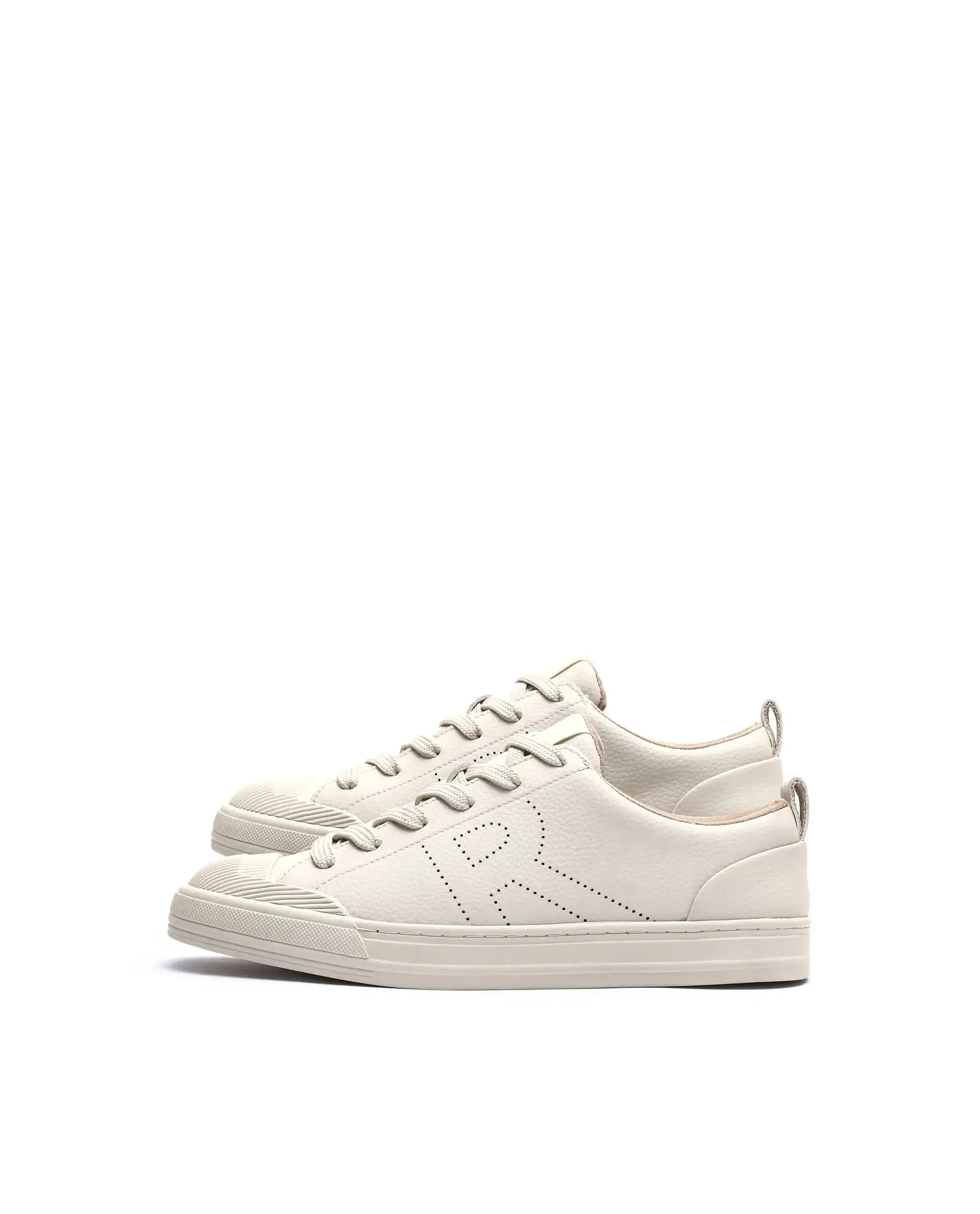Rare Rabbit Men's Sauron 25 Light Beige Micro Leather Sneaker - Image 2