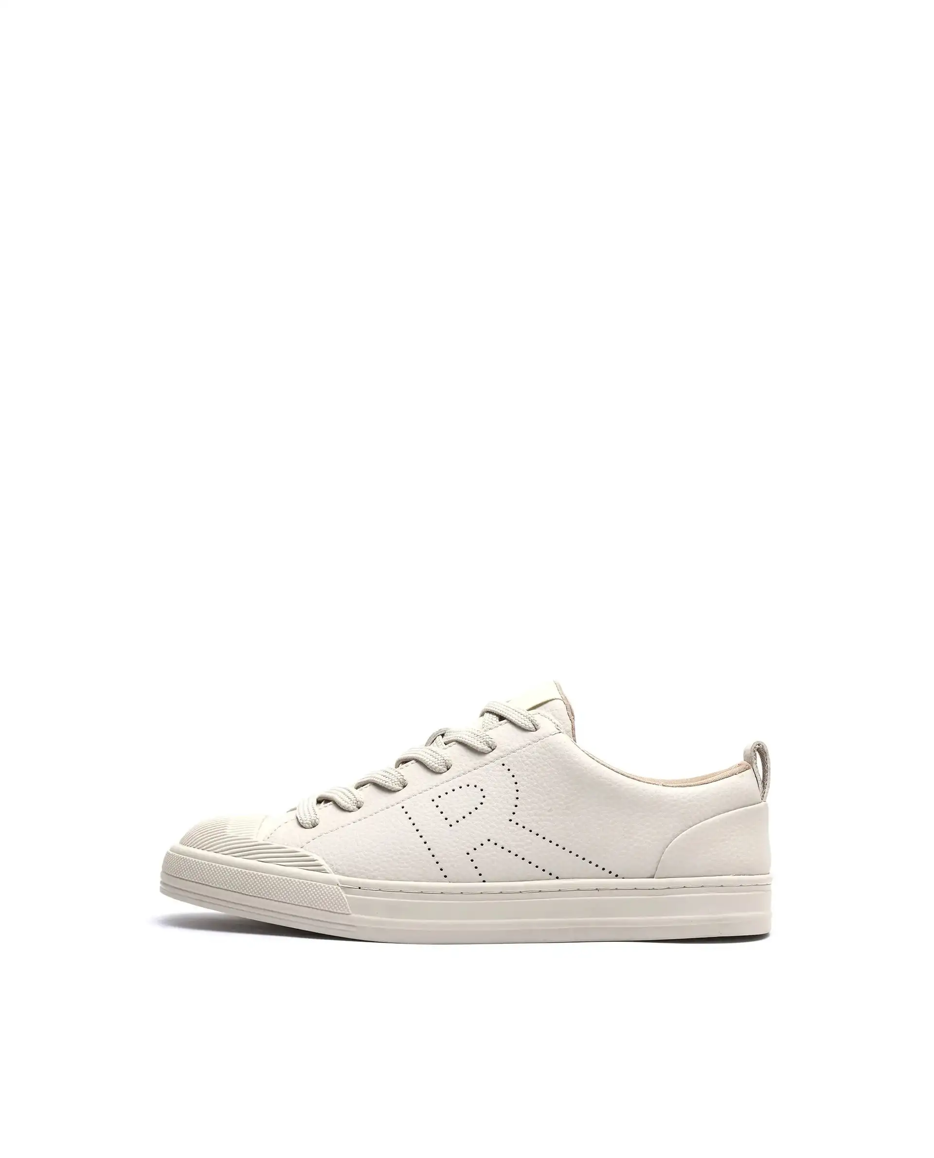 Rare Rabbit Men's Sauron 25 Light Beige Micro Leather Sneaker - Image 8