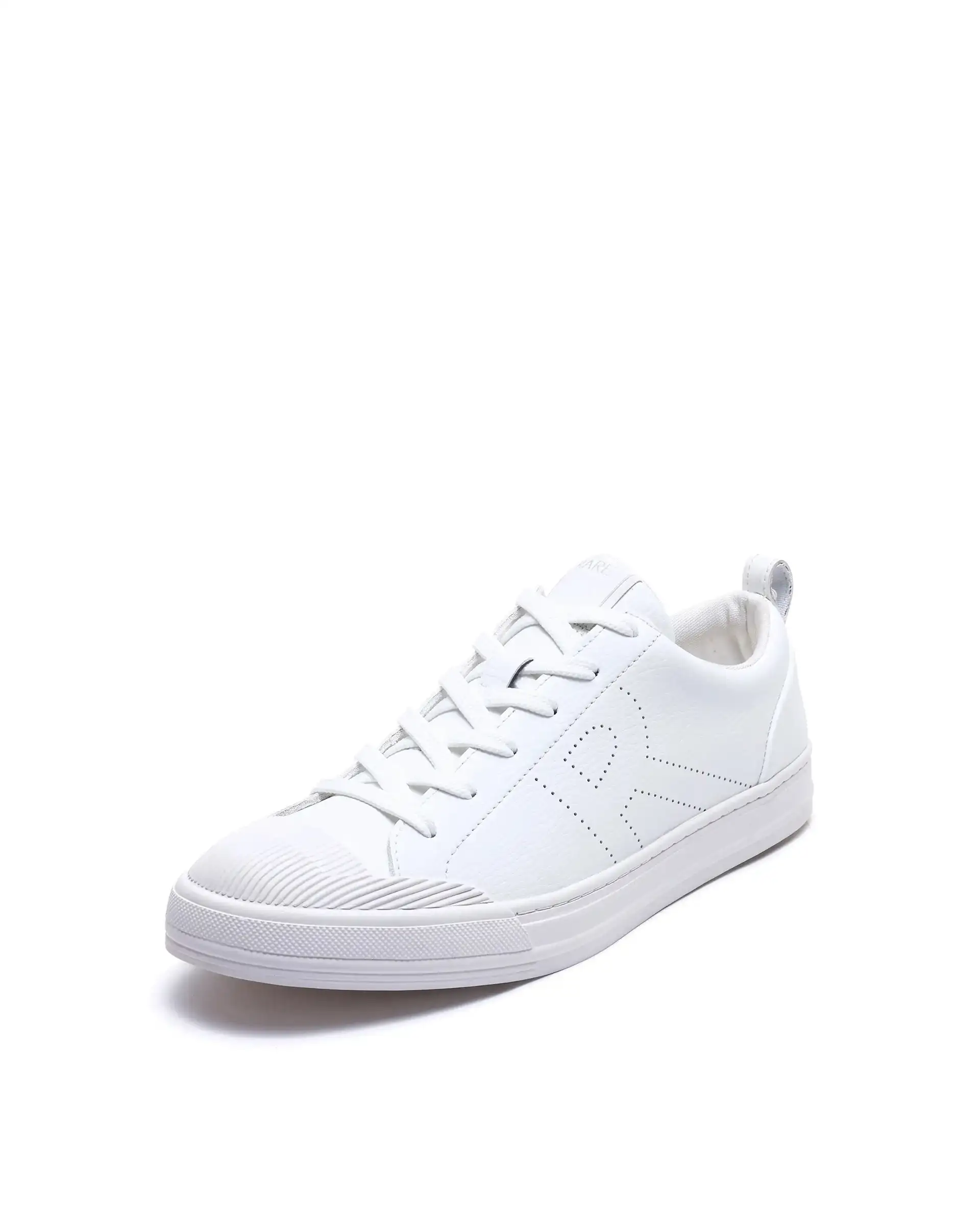 Rare Rabbit Men's Sauron 25 White Micro Leather Sneaker - Image 4