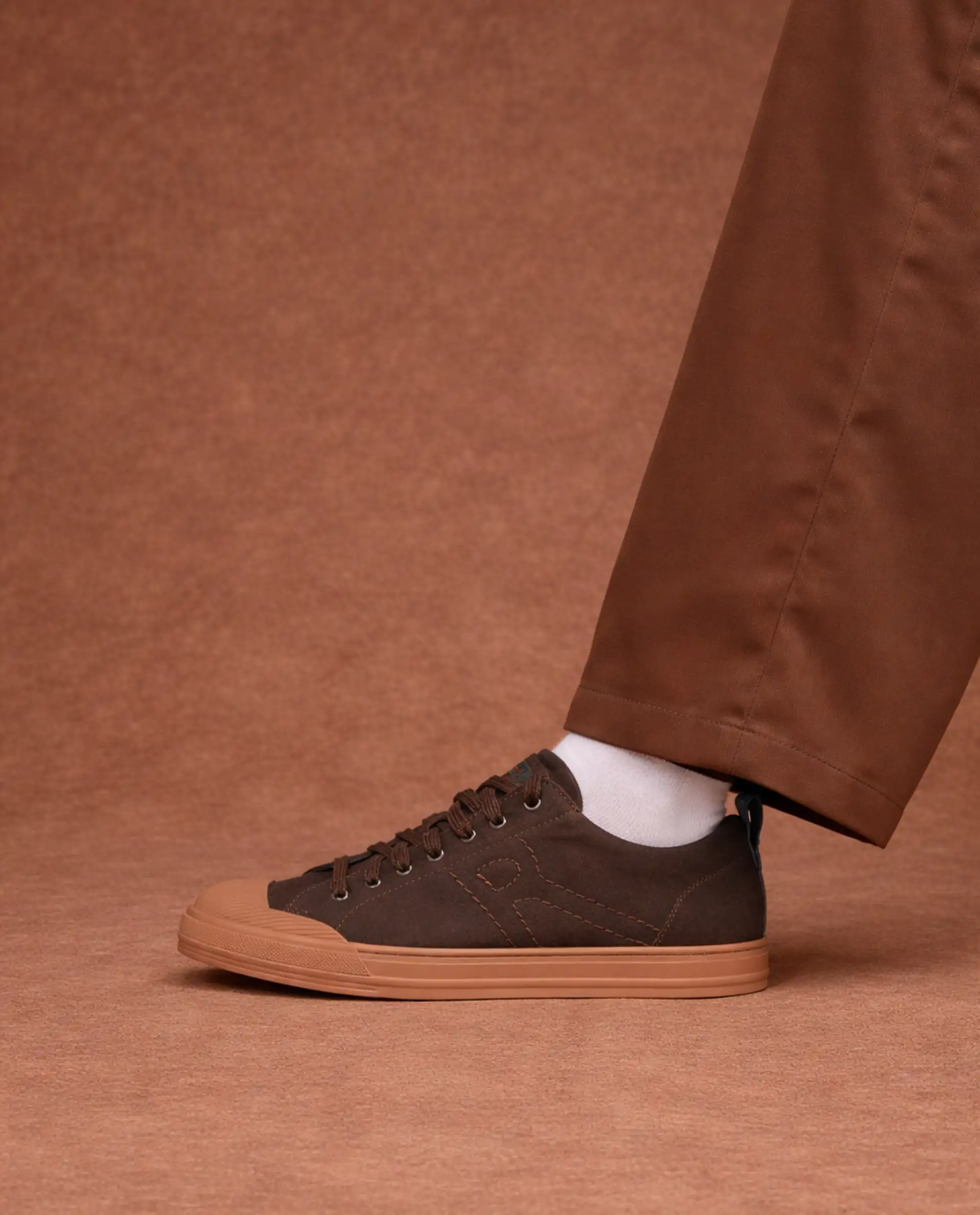 Rare Rabbit Men's Sauron 77 Dark Brown Canvas Fabric Sneaker - Image 2