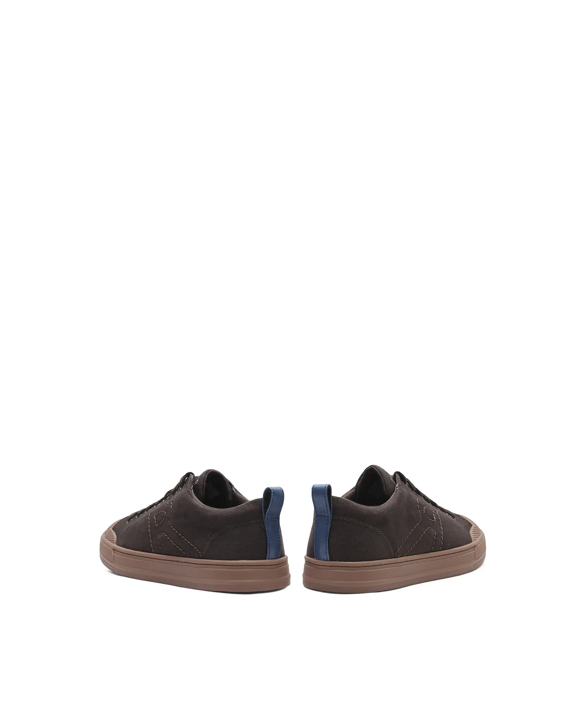 Rare Rabbit Men's Sauron 77 Dark Brown Canvas Fabric Sneaker - Image 4