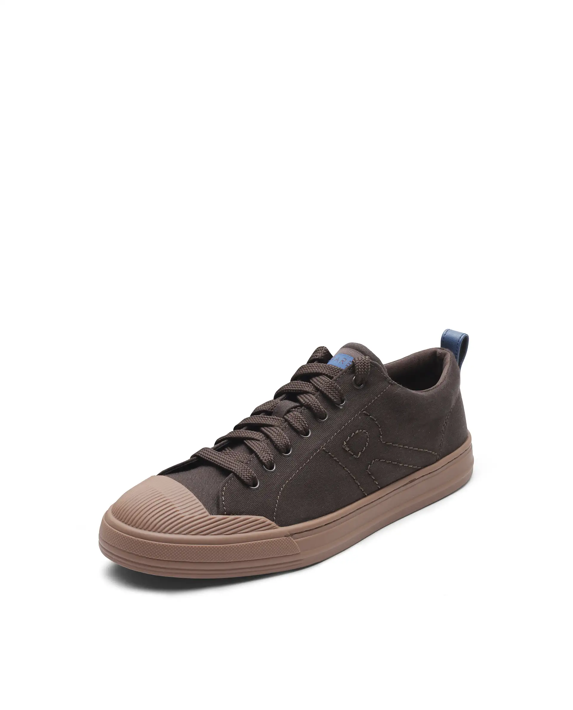 Rare Rabbit Men's Sauron 77 Dark Brown Canvas Fabric Sneaker - Image 6