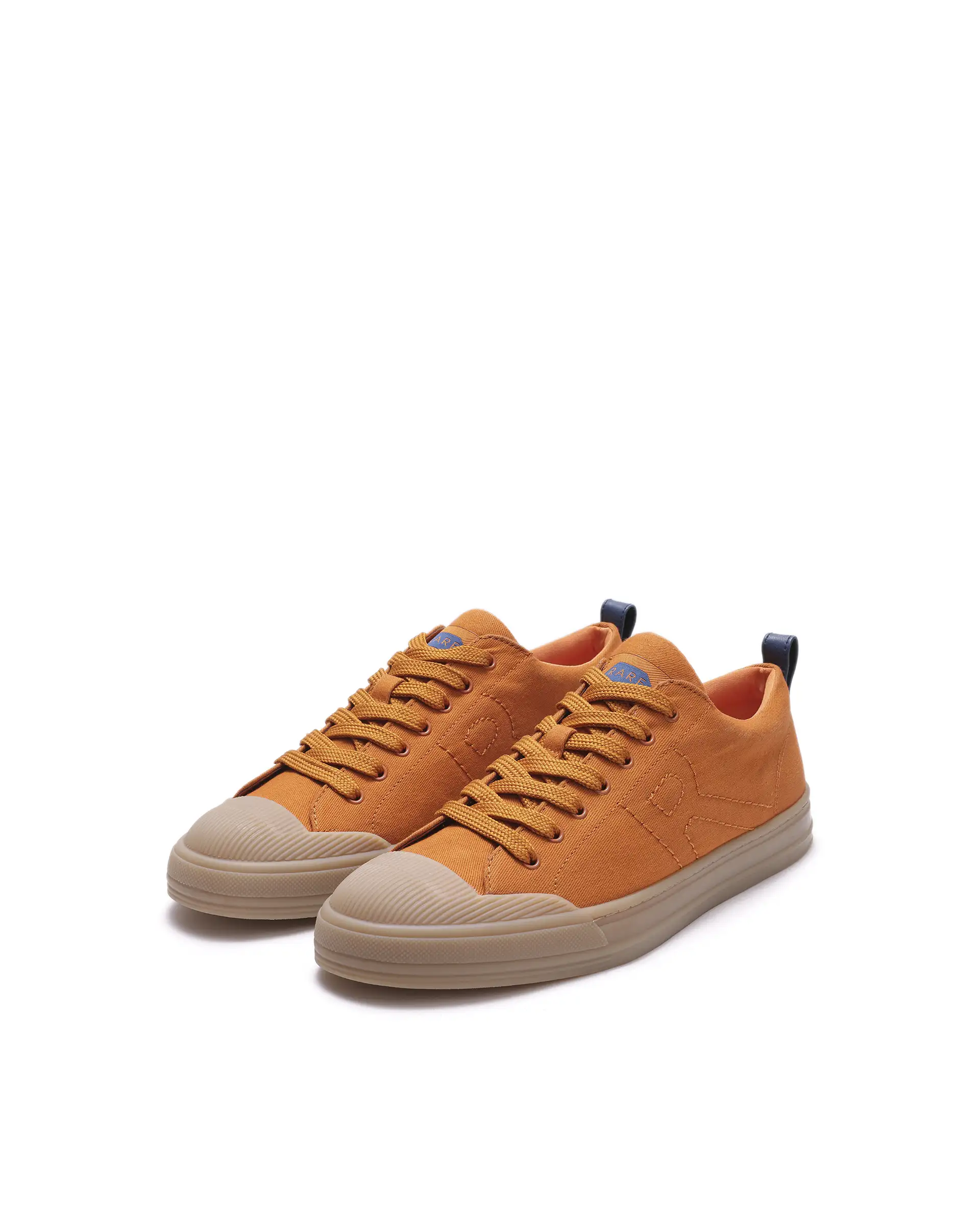 Rare Rabbit Men's Sauron 77 Orange Micro Leather Sneaker - Image 2