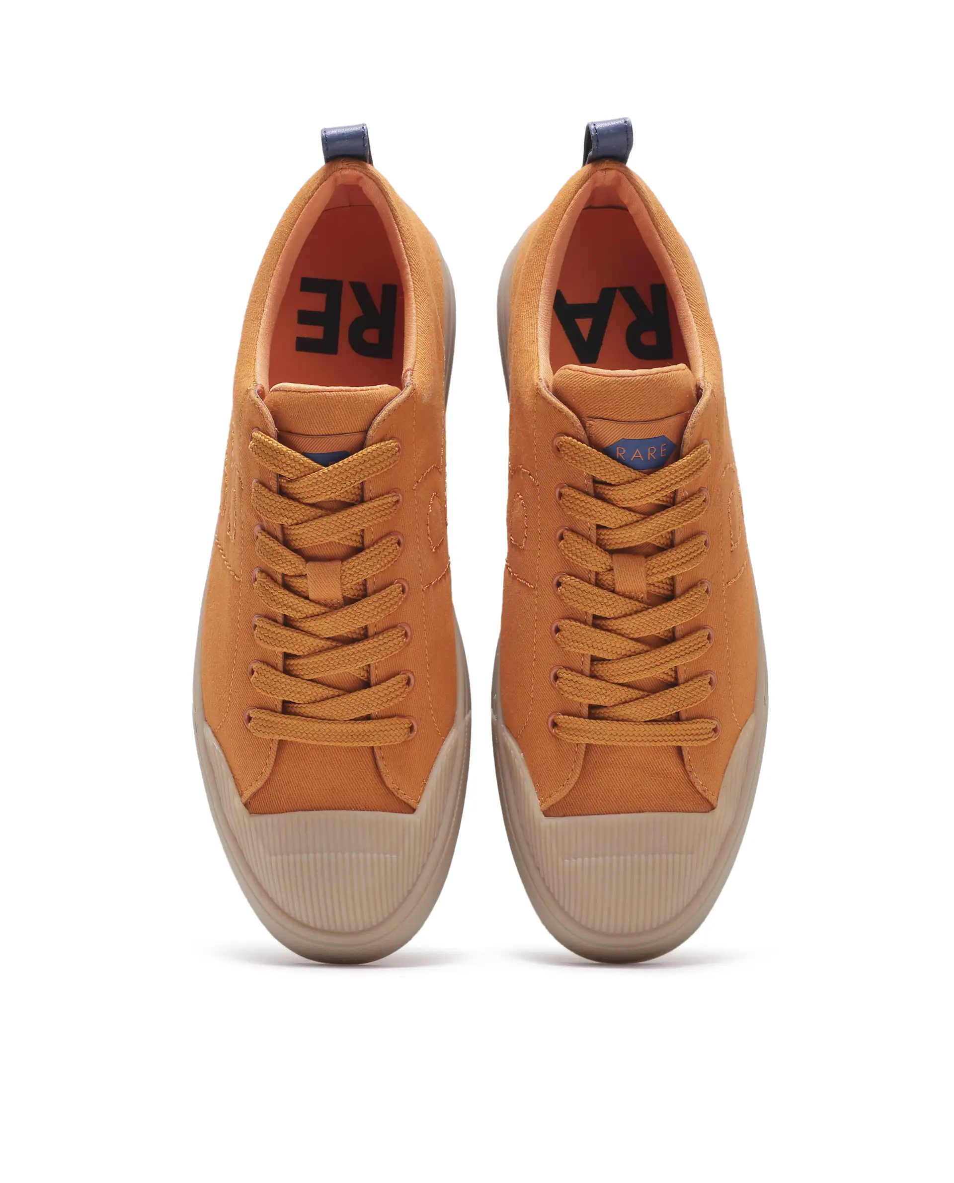 Rare Rabbit Men's Sauron 77 Orange Micro Leather Sneaker - Image 3