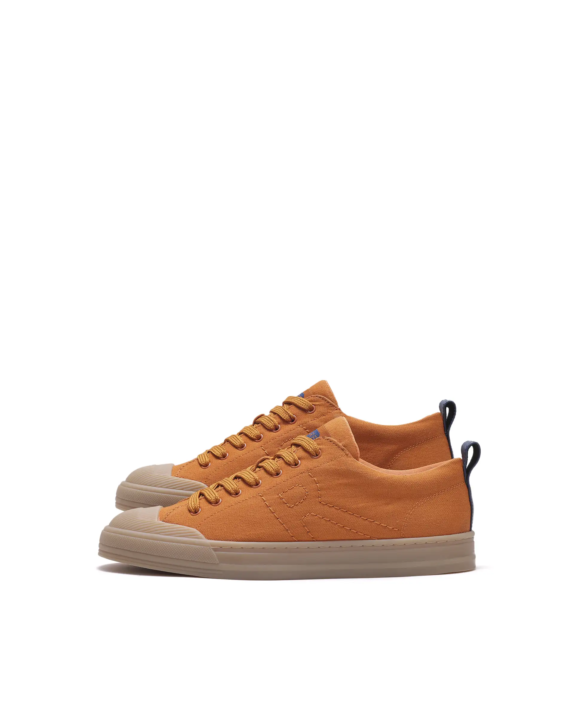 Rare Rabbit Men's Sauron 77 Orange Micro Leather Sneaker - Image 4