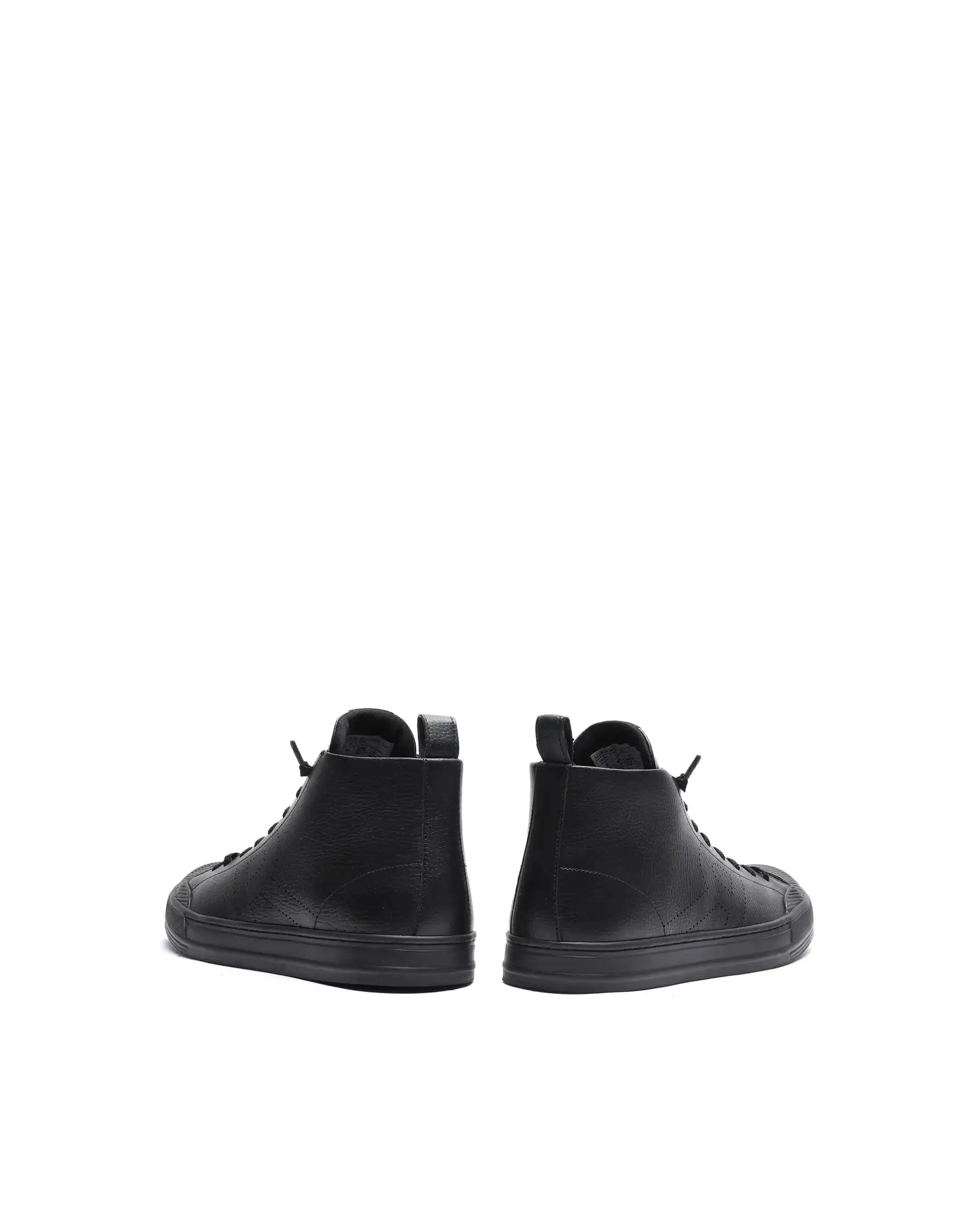 Rare Rabbit Men's Sauron Hi 25 Black Micro Leather Sneaker - Image 6