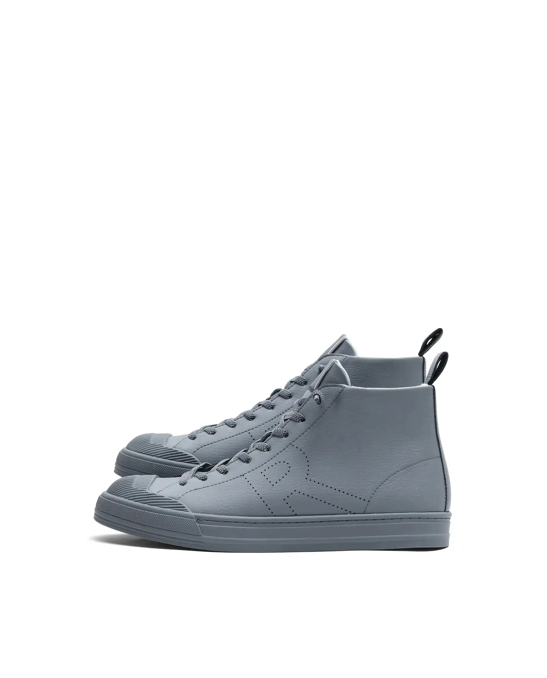 Rare Rabbit Men's Sauron Hi 25 Dark Grey Micro Leather Sneaker - Image 2