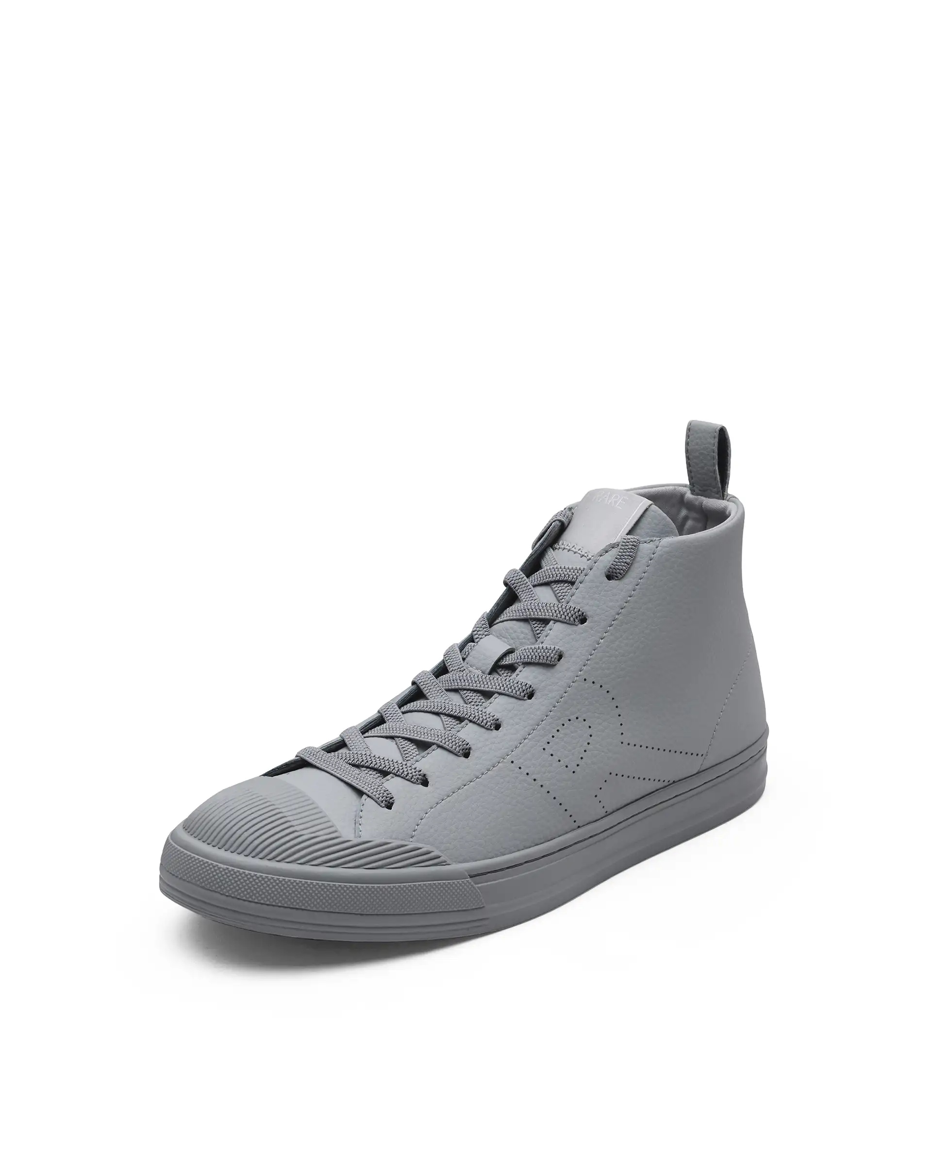 Rare Rabbit Men's Sauron Hi 25 Light Grey Leather Lace-Up Closure Sneaker - Image 2