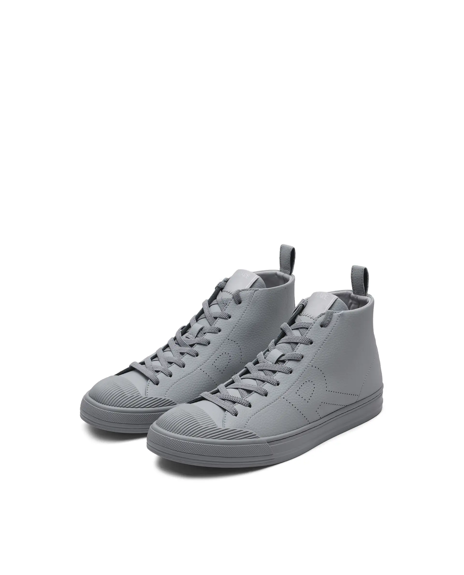 Rare Rabbit Men's Sauron Hi 25 Light Grey Leather Lace-Up Closure Sneaker - Image 3