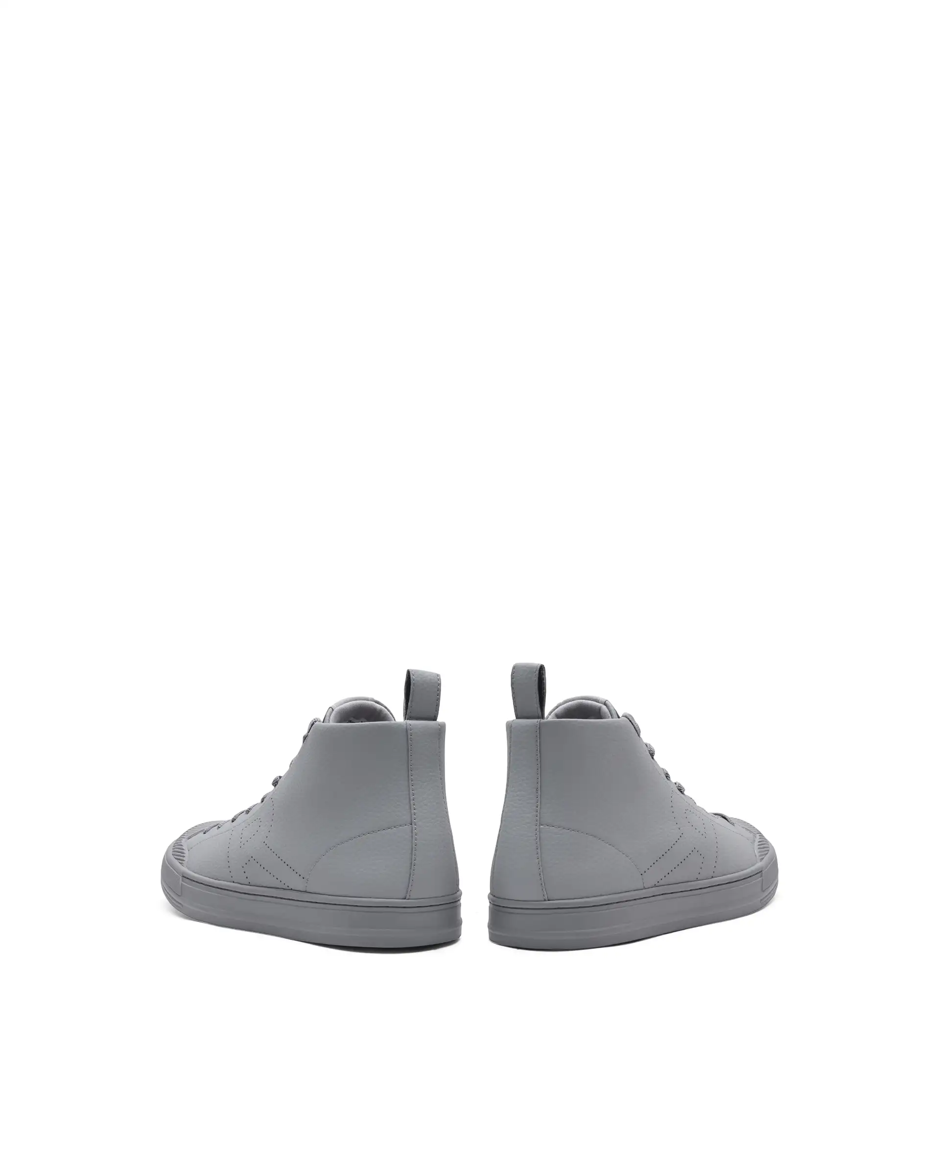 Rare Rabbit Men's Sauron Hi 25 Light Grey Leather Lace-Up Closure Sneaker - Image 5