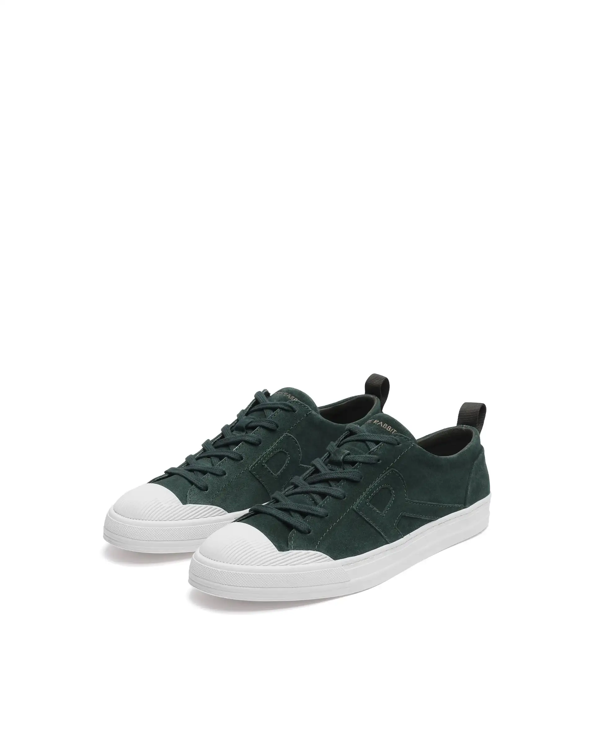 Rare Rabbit Men Sauron Green Round Toe Premium Suede Lace Up Low Top Sneaker Shoes - Image 3
