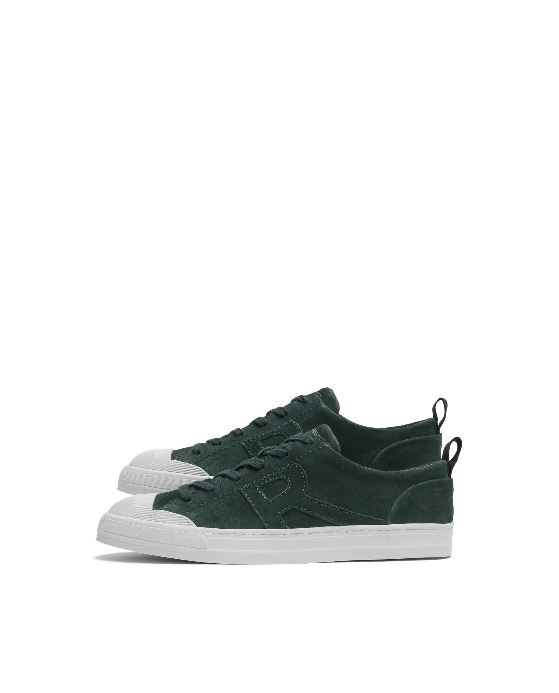 Rare Rabbit Men Sauron Green Round Toe Premium Suede Lace Up Low Top Sneaker Shoes - Image 8