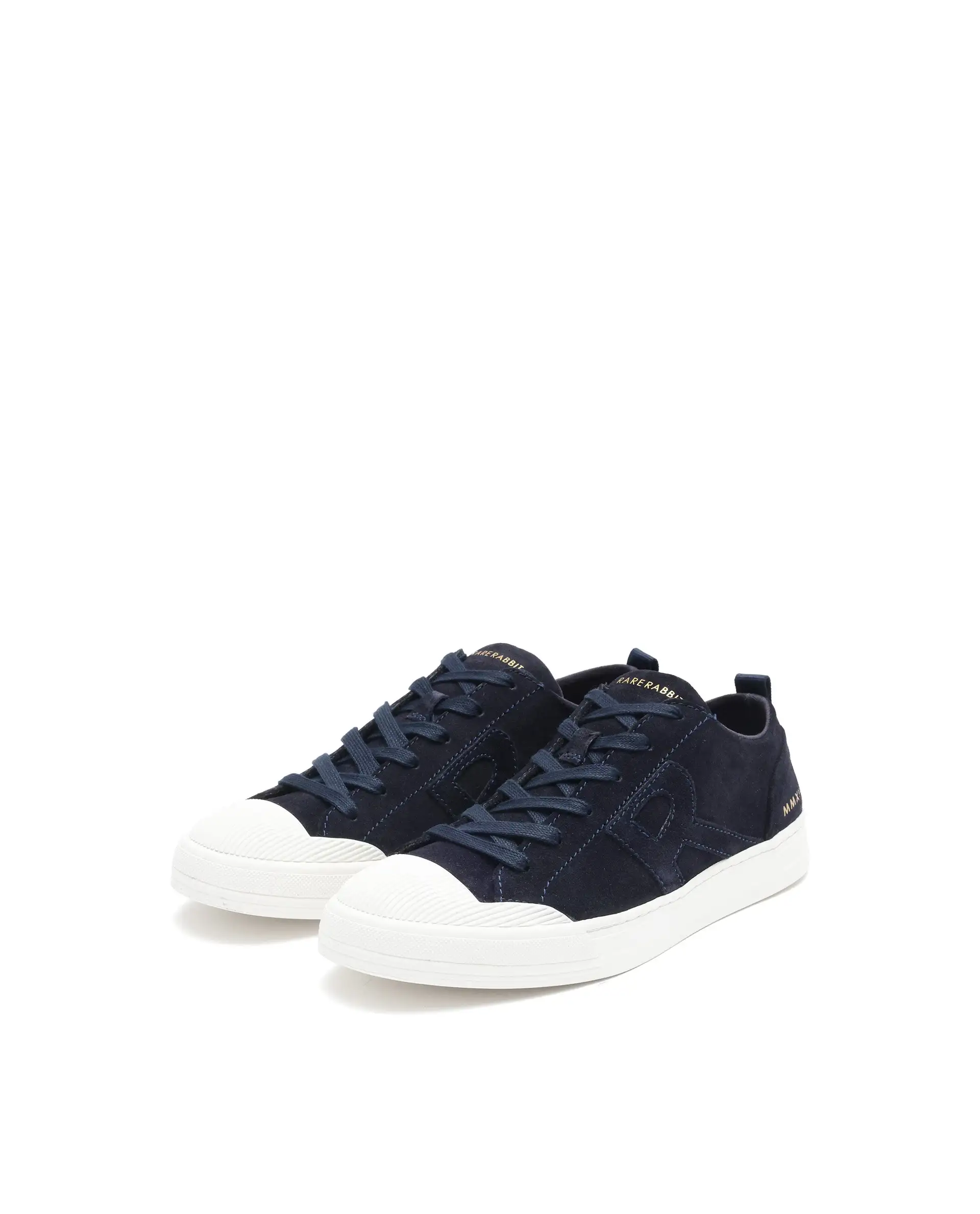 Rare Rabbit Mens Sauron Navy Round Toe Premium Suede Lace Up Low Top Sneaker Shoes - Image 3