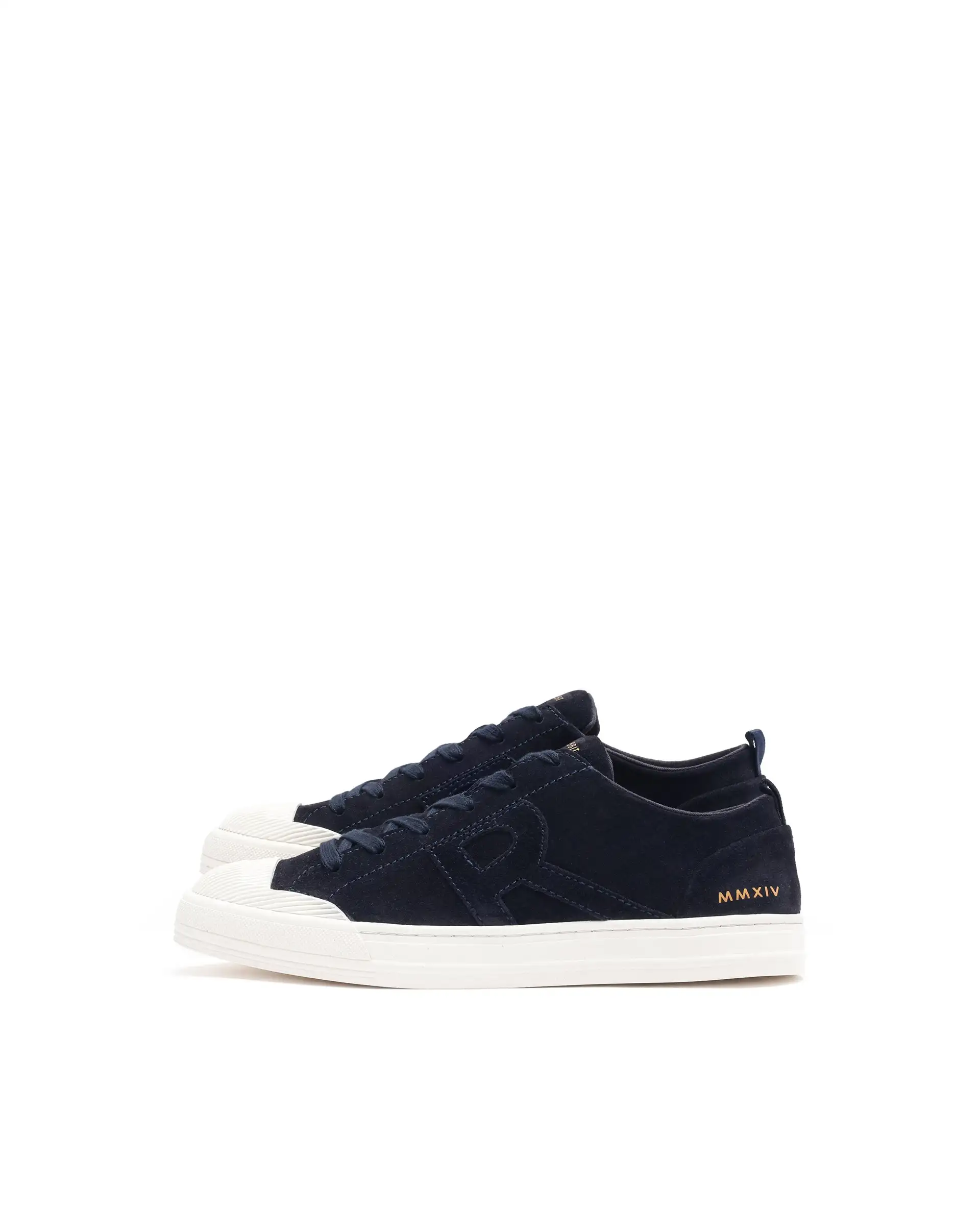 Rare Rabbit Mens Sauron Navy Round Toe Premium Suede Lace Up Low Top Sneaker Shoes - Image 5