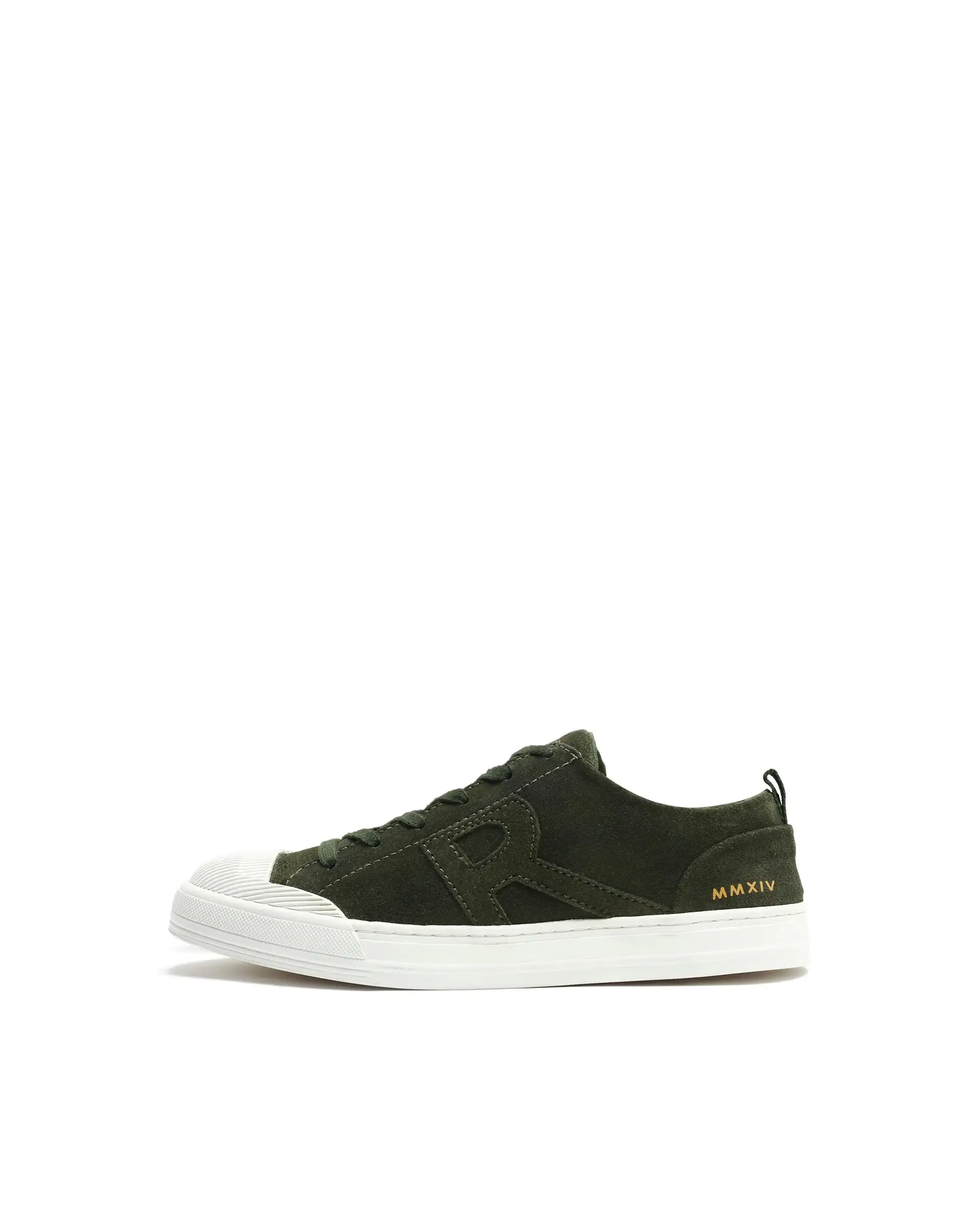 Rare Rabbit Mens Sauron Olive Round Toe Premium Suede Lace Up Low Top Sneaker Shoes - Image 8