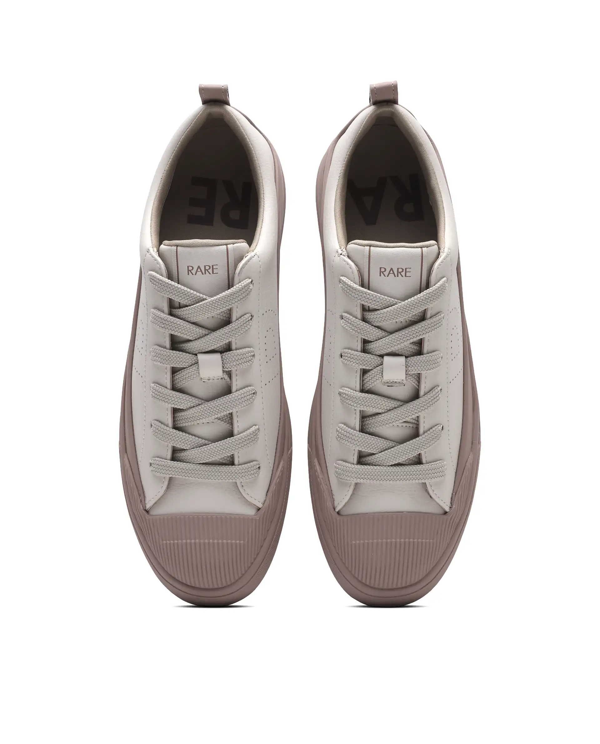 Rare Rabbit Men's Sauron Wave 24 Light Beige Micro Leather Sneaker - Image 2