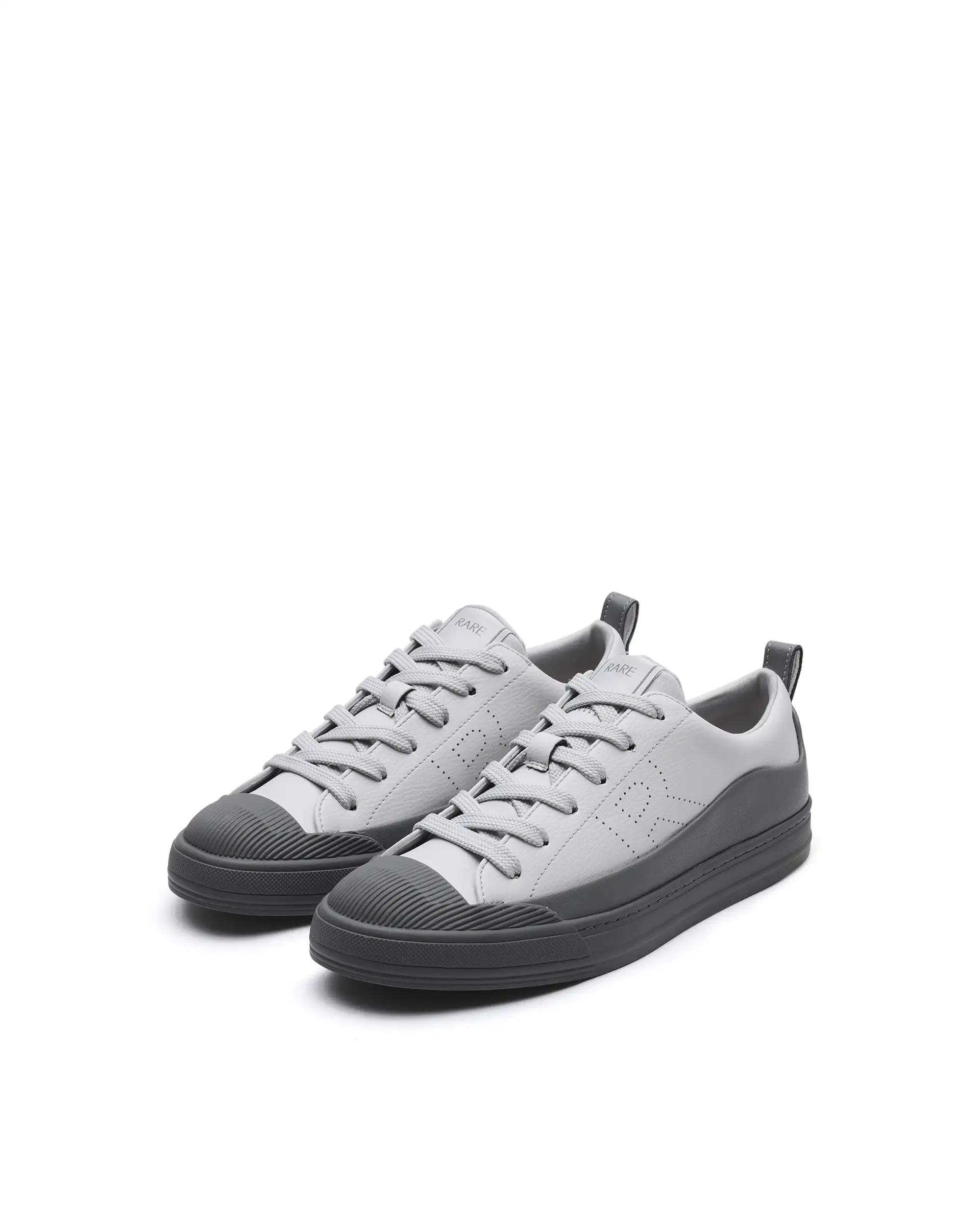 Rare Rabbit Men's Sauron Wave 24 Light Grey Micro Leather Sneaker - Image 3