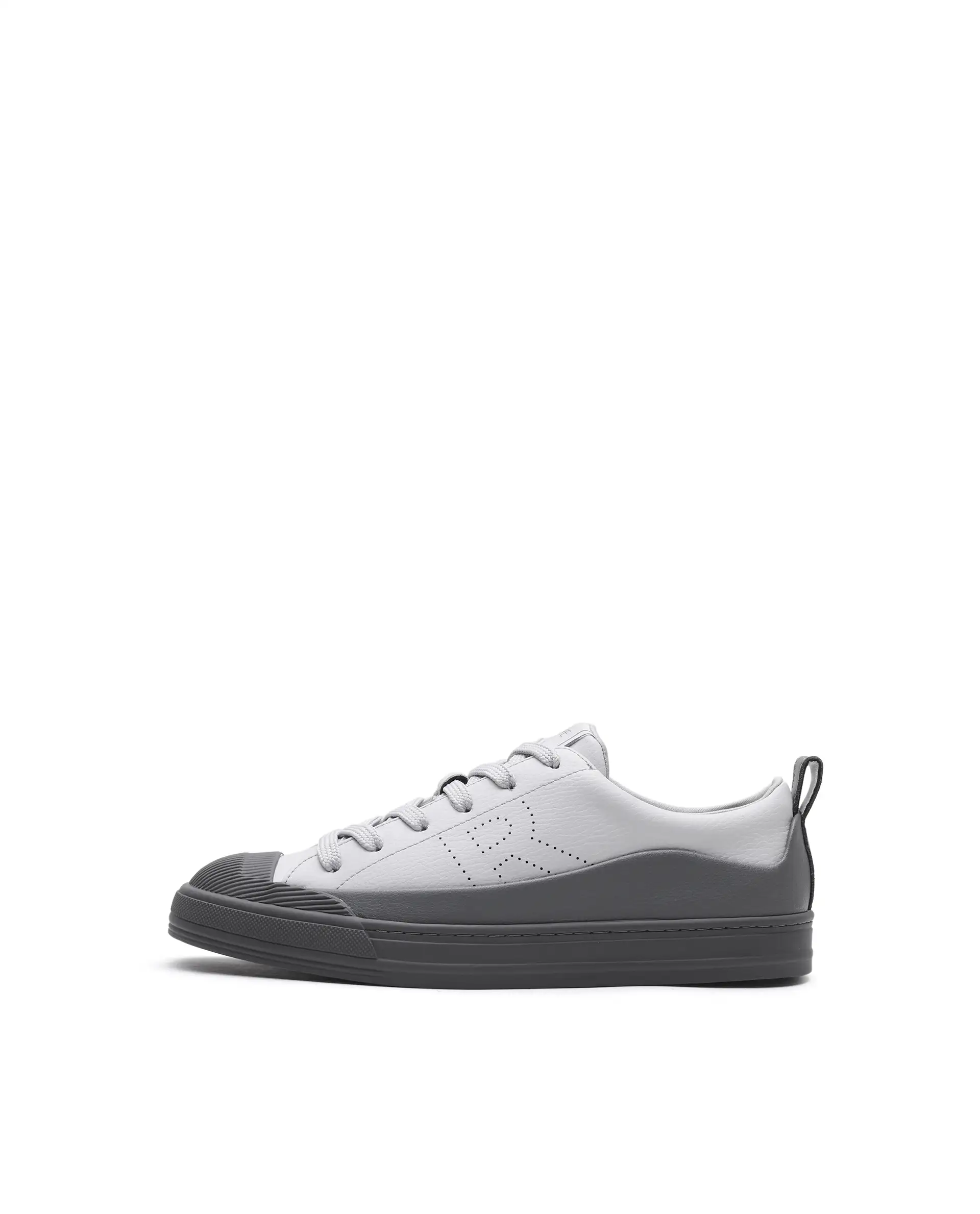 Rare Rabbit Men's Sauron Wave 24 Light Grey Micro Leather Sneaker - Image 8