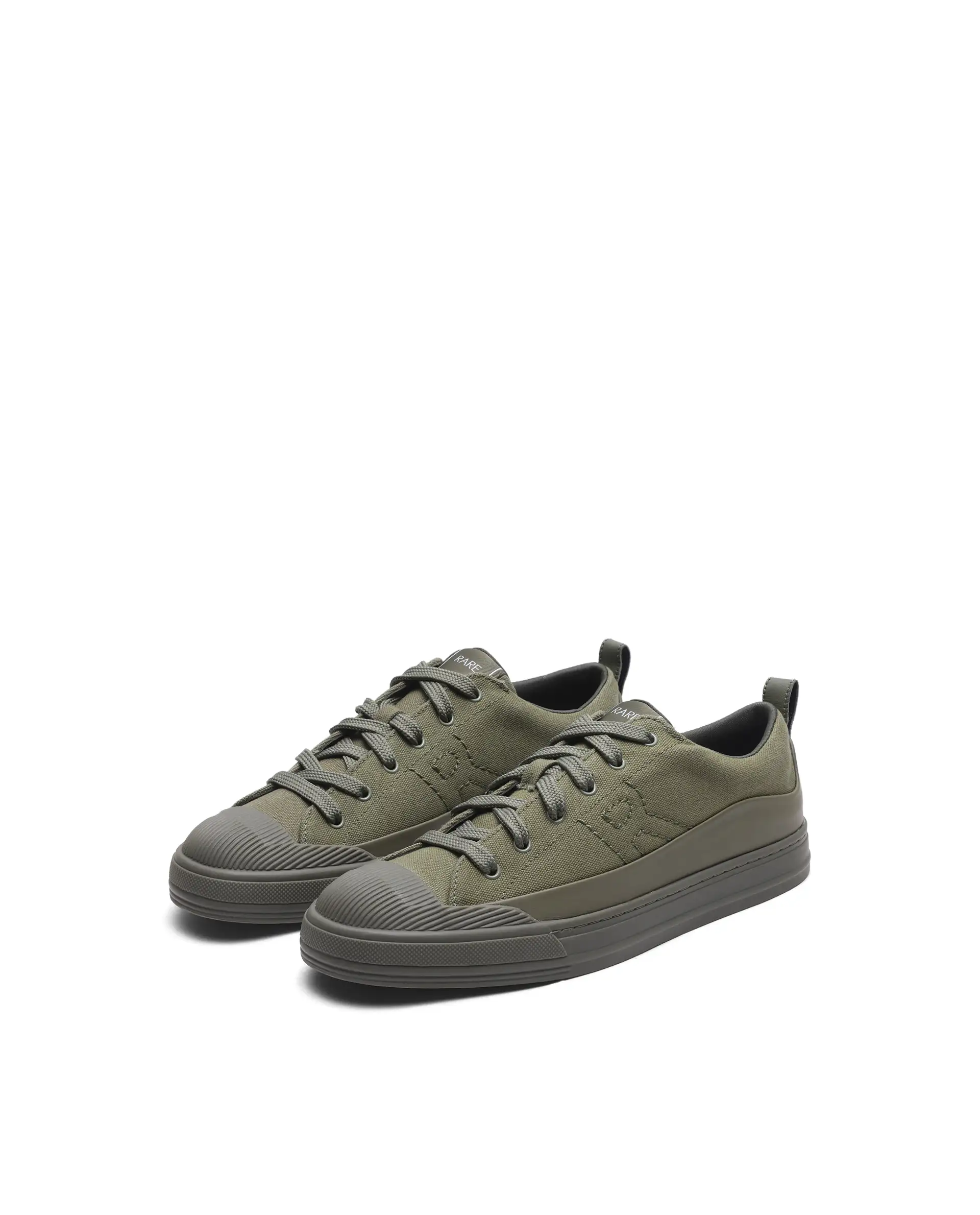 Rare Rabbit Men's Sauron Wave 60 Dark Olive Canvas Fabric Sneaker - Image 3