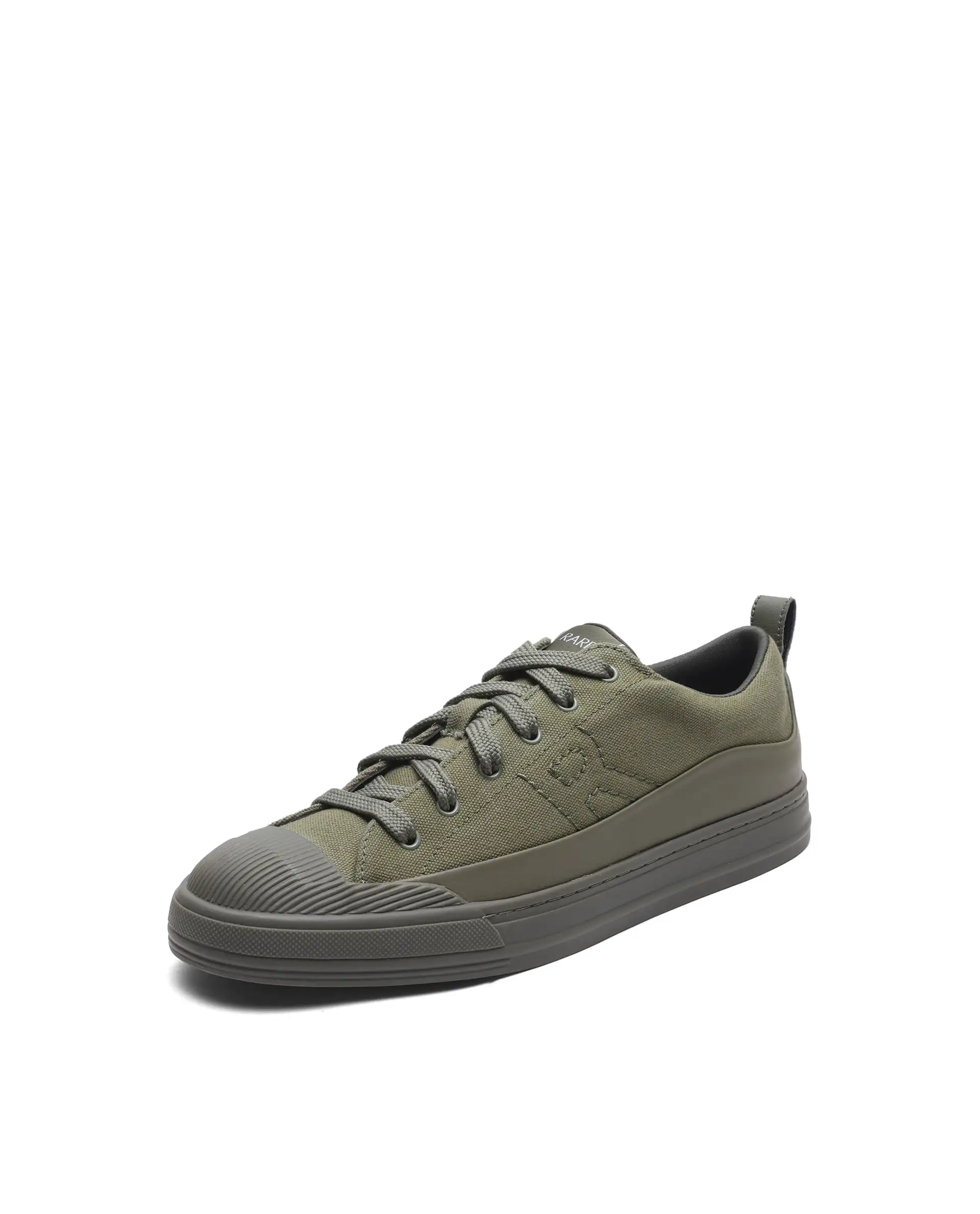 Rare Rabbit Men's Sauron Wave 60 Dark Olive Canvas Fabric Sneaker - Image 4