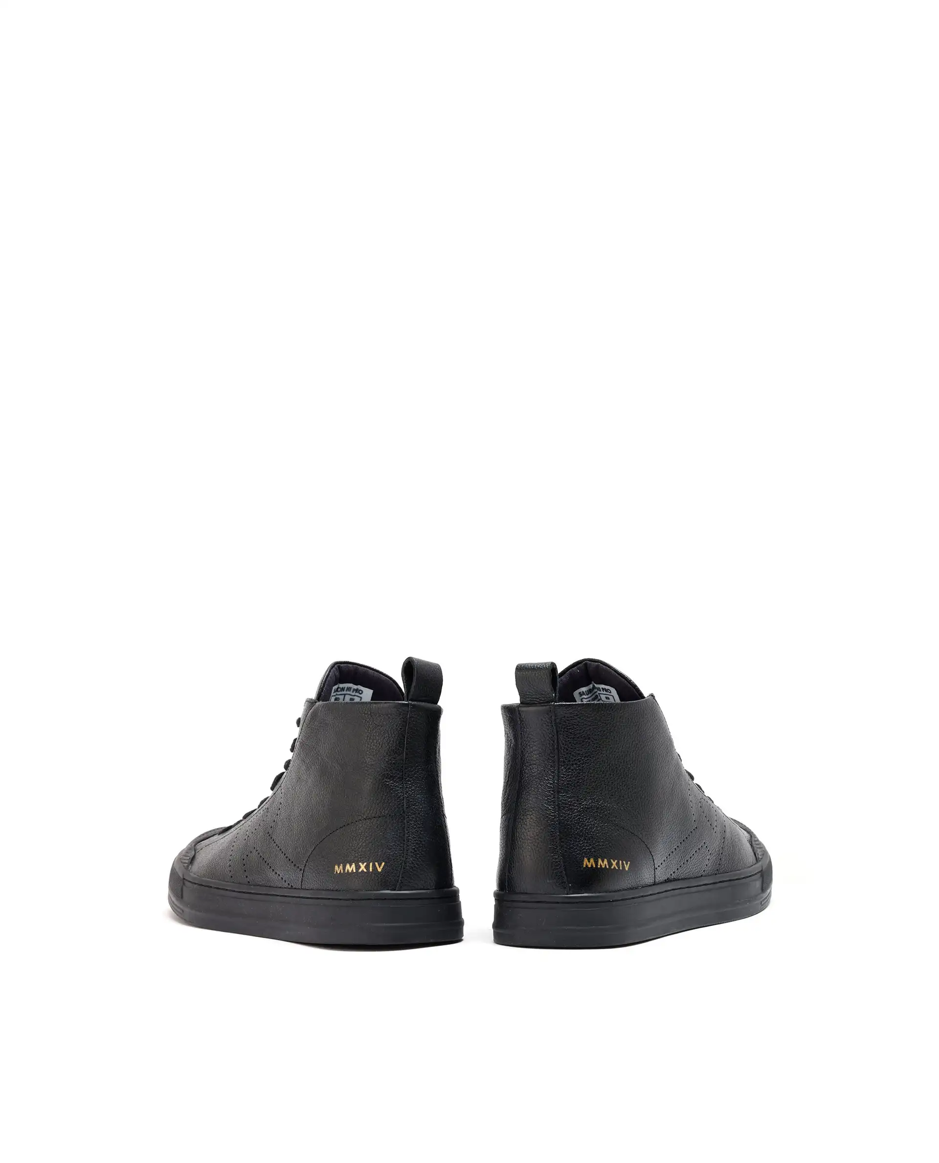 Rare Rabbit Mens Sauron Hi Pro Black Premium Milled Leather Lace Up High Top Round Toe Sneaker Shoes - Image 6