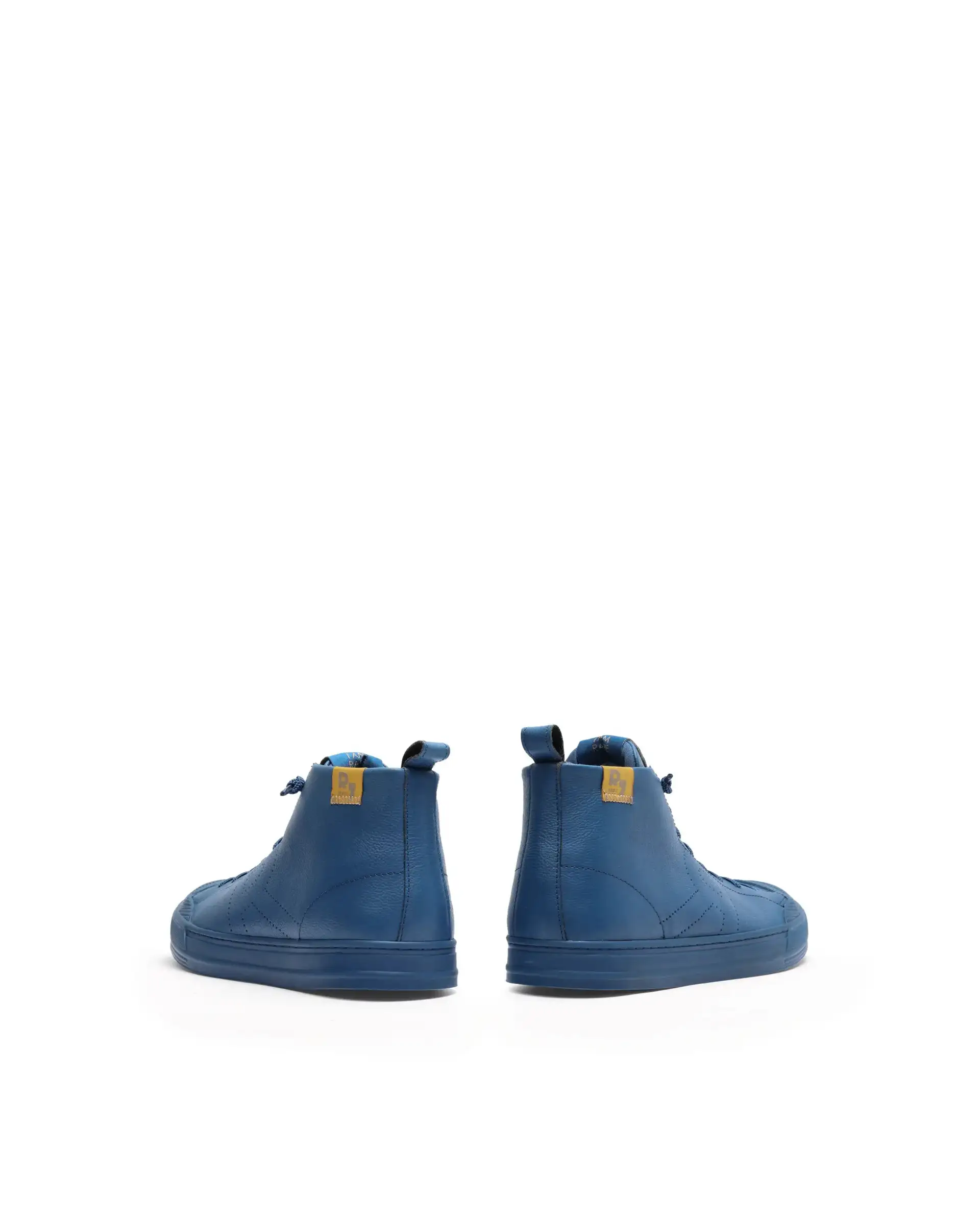 Rare Rabbit Men Sauron Hi Pro Blue Leather Lace-Up Closure Sneaker - Image 7